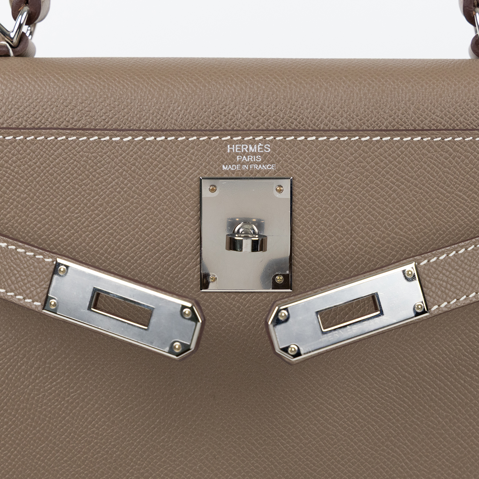愛馬仕 Hermes Kelly Bag 凱莉包 28 銀色五金 大象灰 H042319CK18 /B IS 048 UY  原廠盒子/防塵袋/背帶/鎖組/購買證明