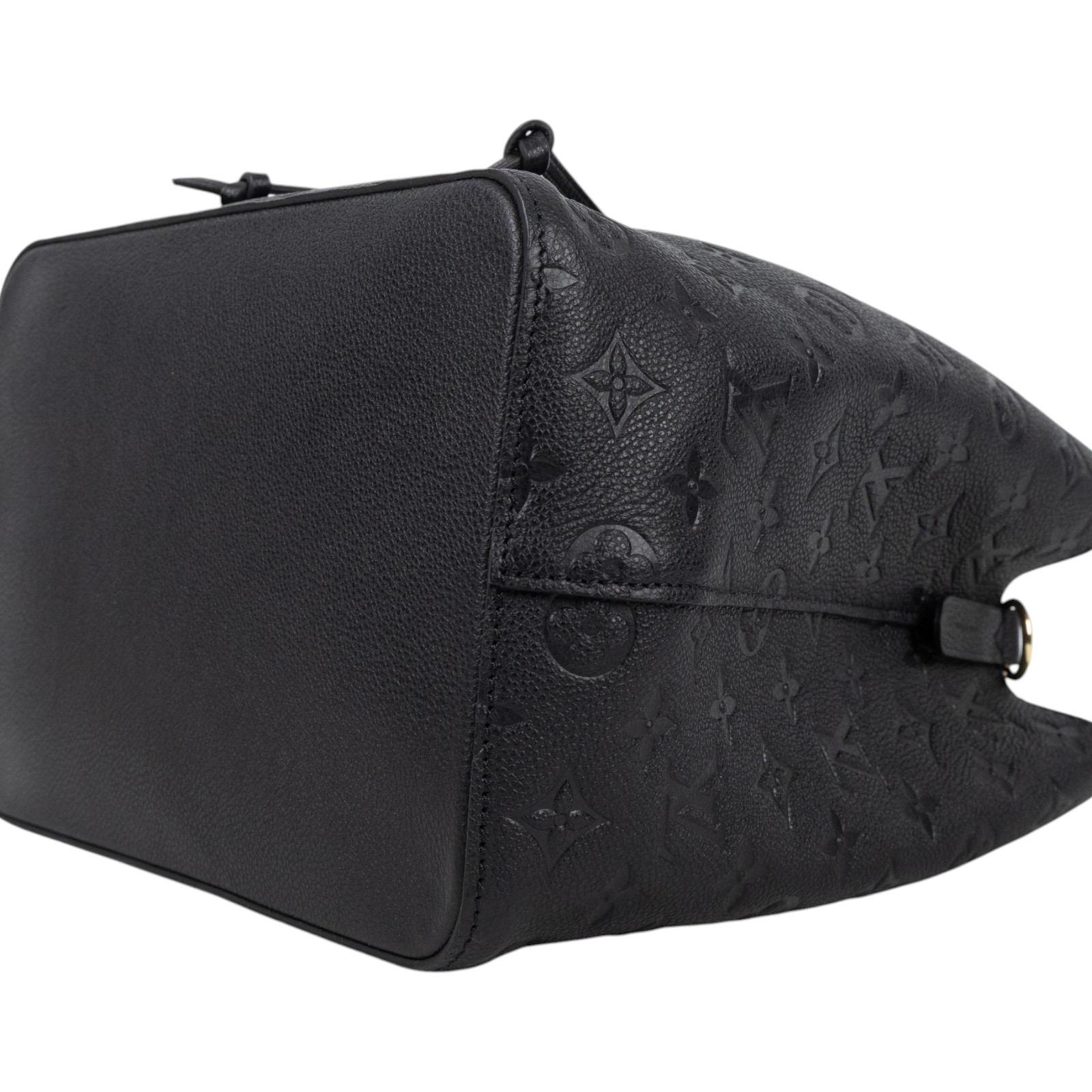 路易威登 LOUIS VUITTON NéoNoé MM 黑色 粒面壓花牛皮 束口水桶包 M45256 晶片款  防塵袋/背帶2/收據影本