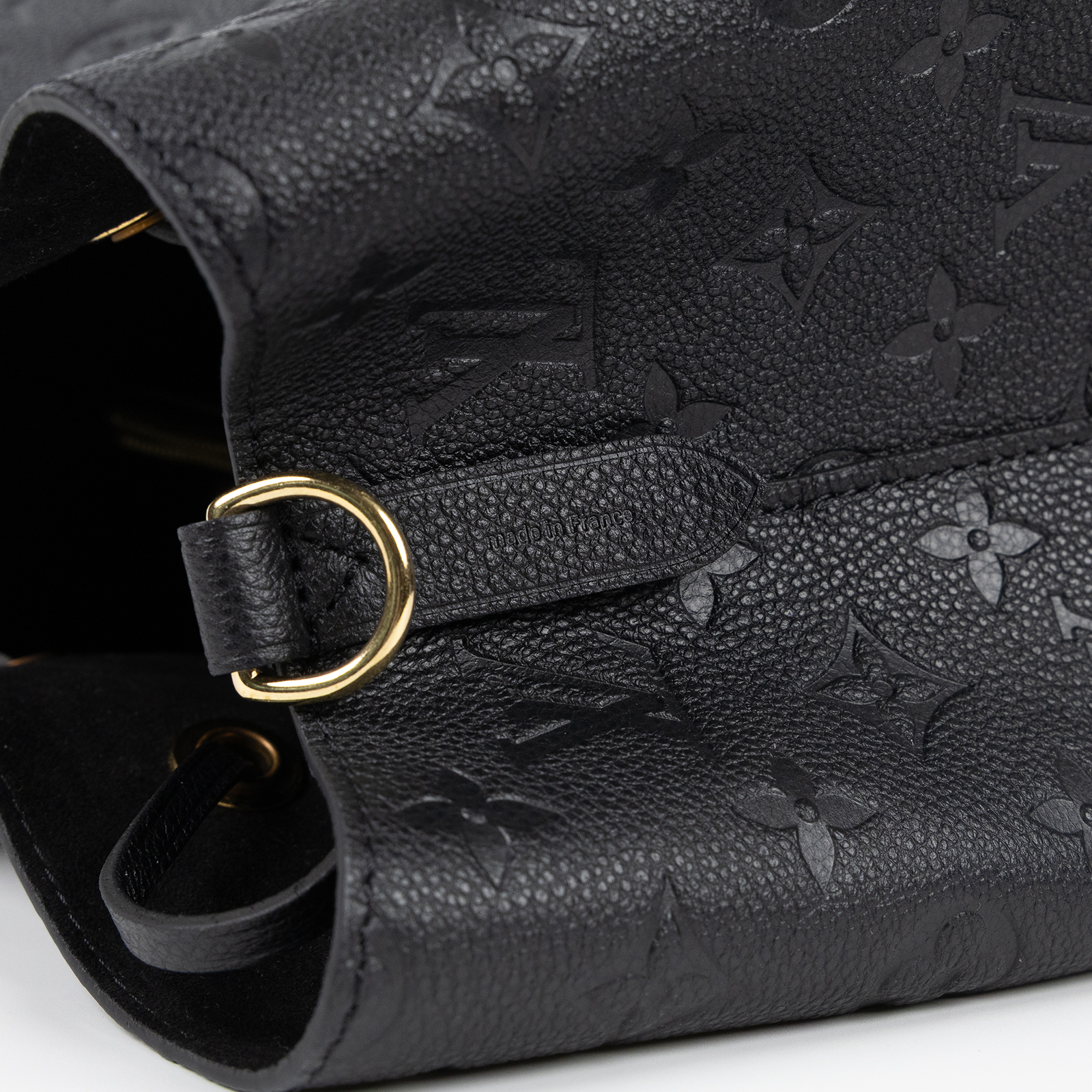 路易威登 LOUIS VUITTON NéoNoé MM 黑色 粒面壓花牛皮 束口水桶包 M45256 晶片款  防塵袋/背帶2/收據影本