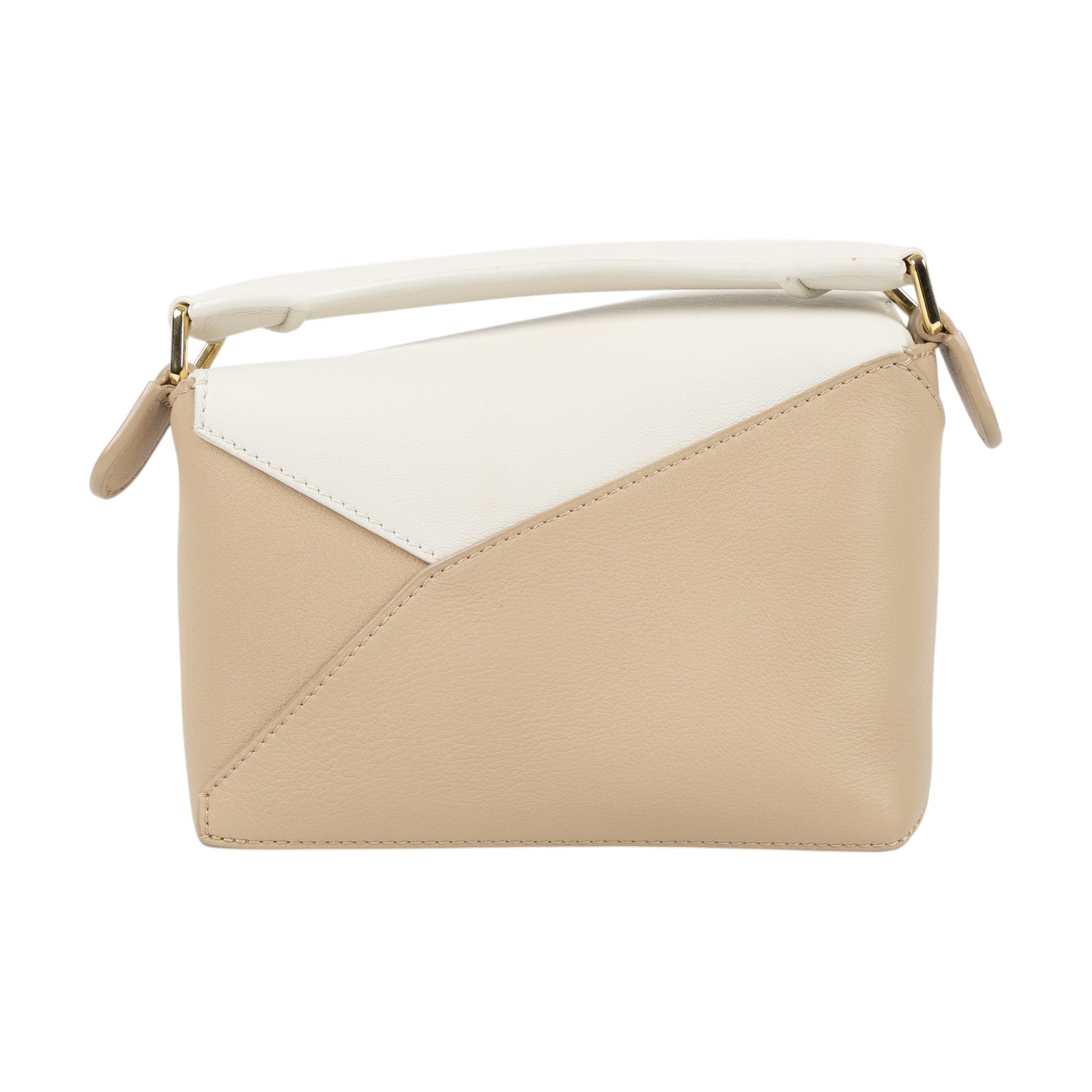 羅意威 LOEWE Mini Puzzle bag 手拿 肩背 斜背包 A510P88X30 白拚咖Puzzle Edge MINI 防塵袋/背帶