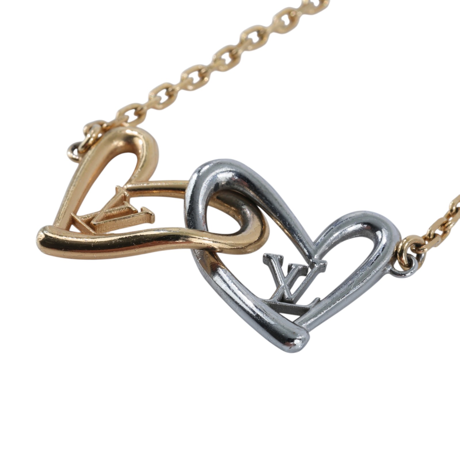 路易威登 LOUIS VUITTON Fall in Love 心形 手鍊 M00466 金銀色FALL IN LOVE手鍊 原廠盒子/防塵袋