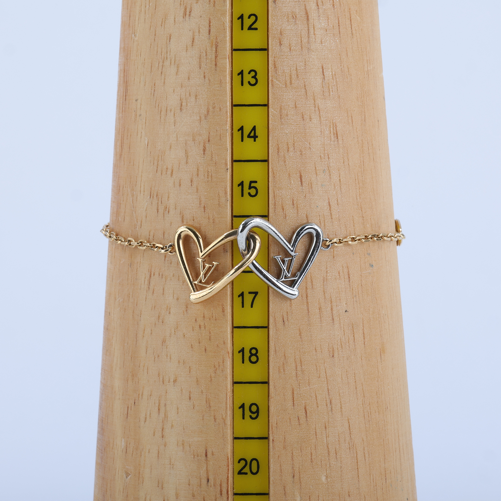 路易威登 LOUIS VUITTON Fall in Love 心形 手鍊 M00466 金銀色FALL IN LOVE手鍊 原廠盒子/防塵袋