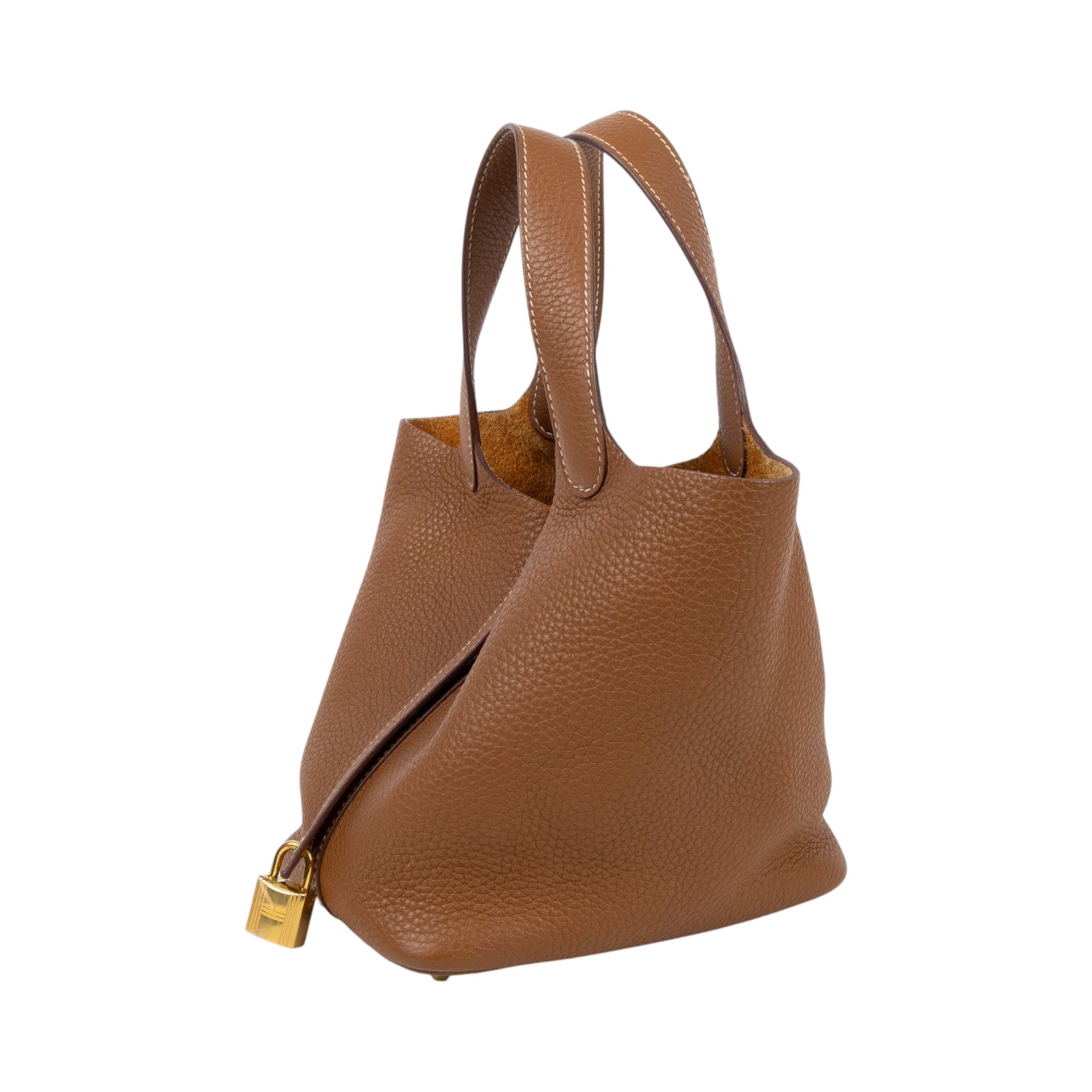 愛馬仕 Hermes Picotin Lock 18 菜籃子包 金色五金 金棕 H056289CC37 /U MI 007  鎖組/防塵袋