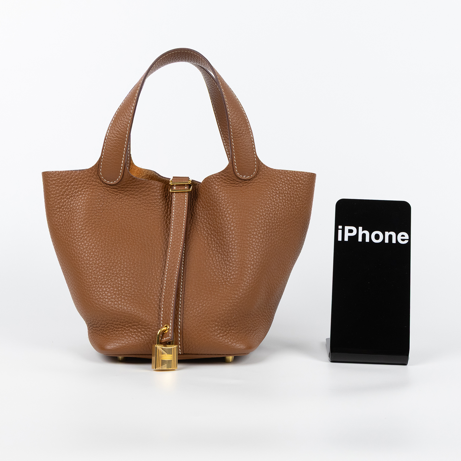 愛馬仕 Hermes Picotin Lock 18 菜籃子包 金色五金 金棕 H056289CC37 /U MI 007  鎖組/防塵袋