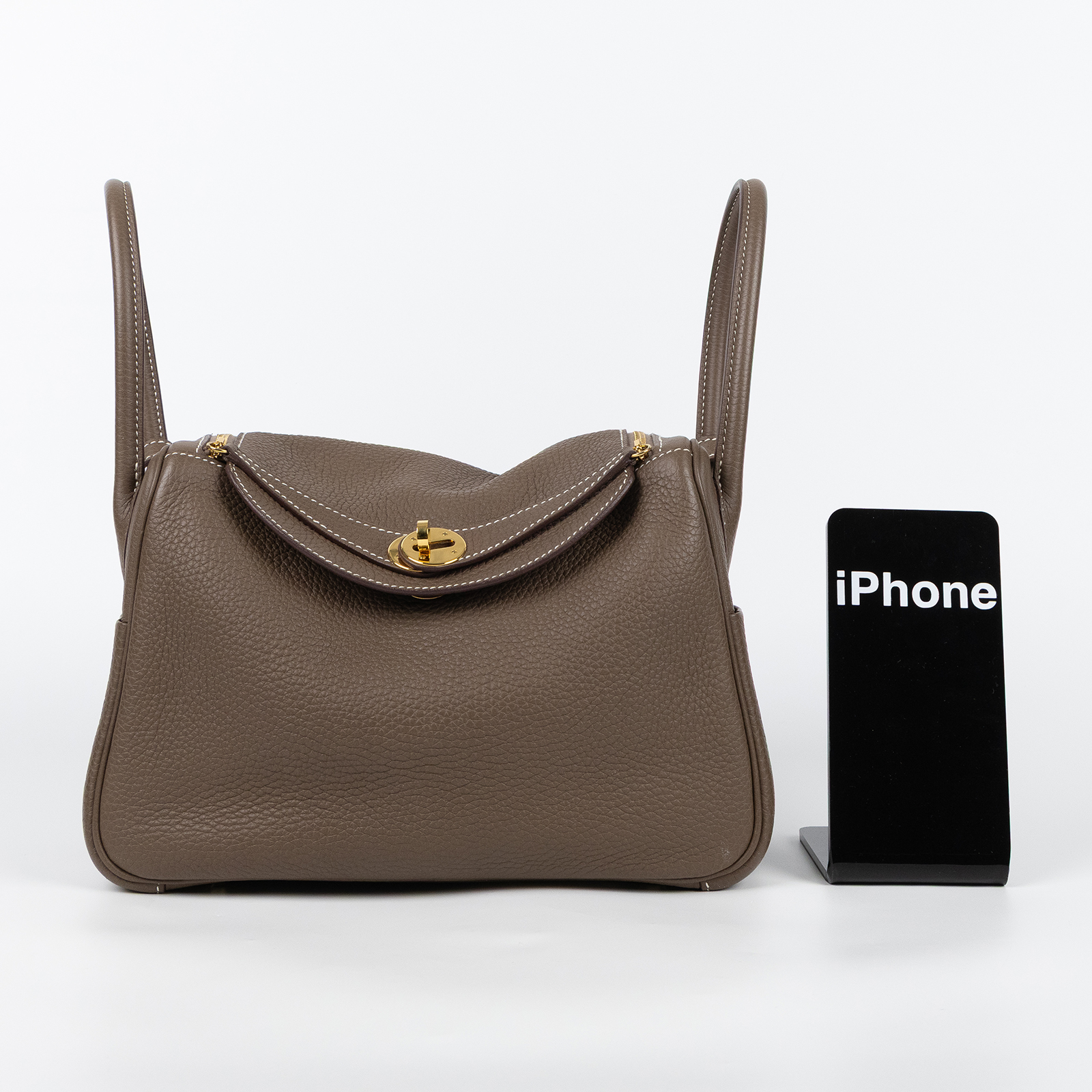 愛馬仕 Hermes Lindy 琳迪包 26 大象灰 金色五金 H073428CC18 Y HA 316 PM Y刻 大象灰LINDY26 防塵袋/購買證明