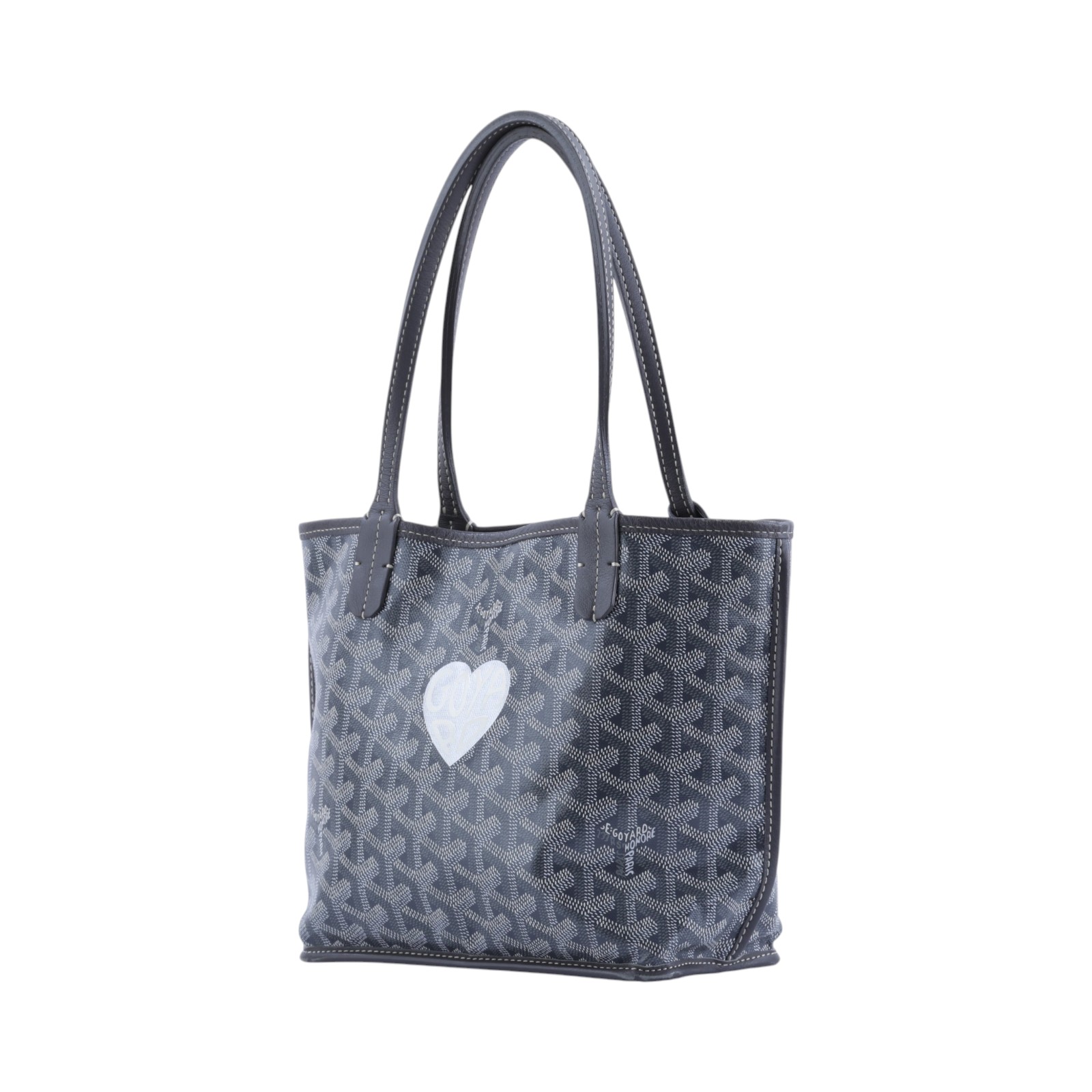 高雅德 GOYARD Anjou Mini Bag 托特包 ANJOUSMINCG 灰愛心ANJOU MINI 防塵袋/內袋/日本購買證明