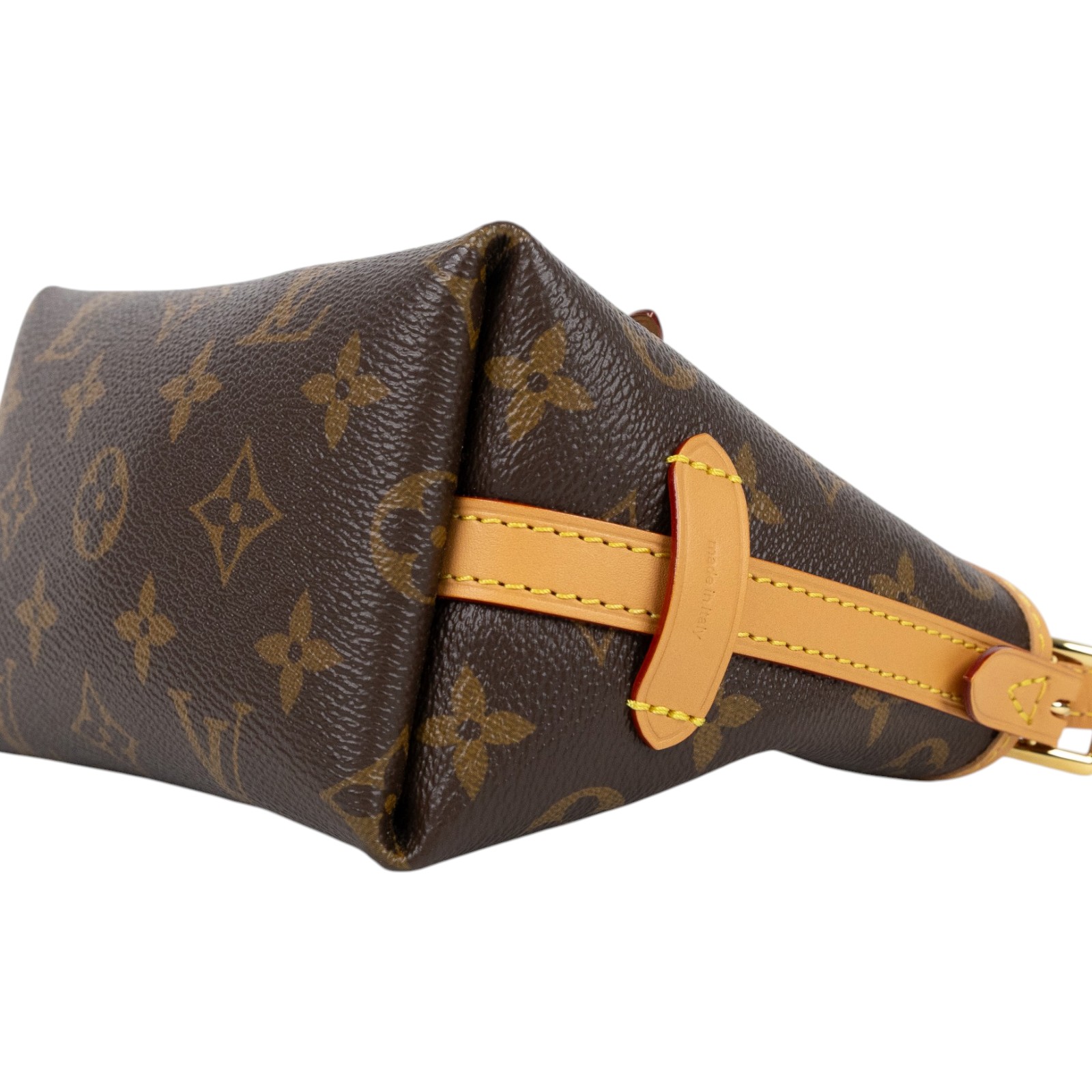 路易威登 LOUIS VUITTON Nano CarryAll Monogram 帆布手袋 金色金屬配件 M2A711 晶片款  背帶