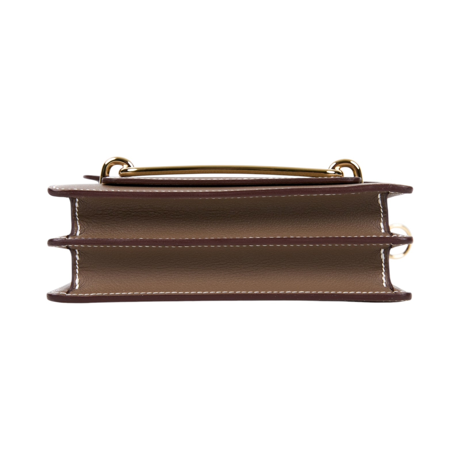 愛馬仕 Hermes Roulis 豬鼻子 斜背包 18 Mini 大象灰 香檳金五金 H070510CP18 /GST967 CS  原廠盒子/防塵袋/背帶/購買證明影本