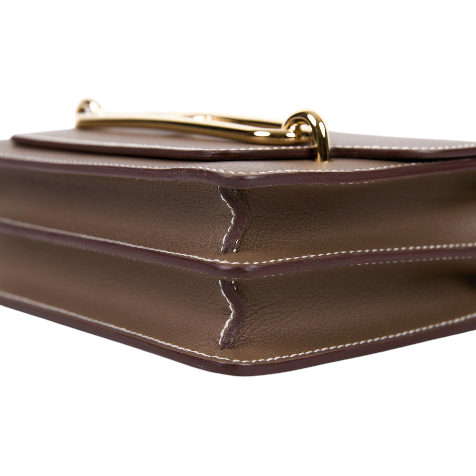 愛馬仕 Hermes Roulis 豬鼻子 斜背包 18 Mini 大象灰 香檳金五金 H070510CP18 /GST967 CS  原廠盒子/防塵袋/背帶/購買證明影本