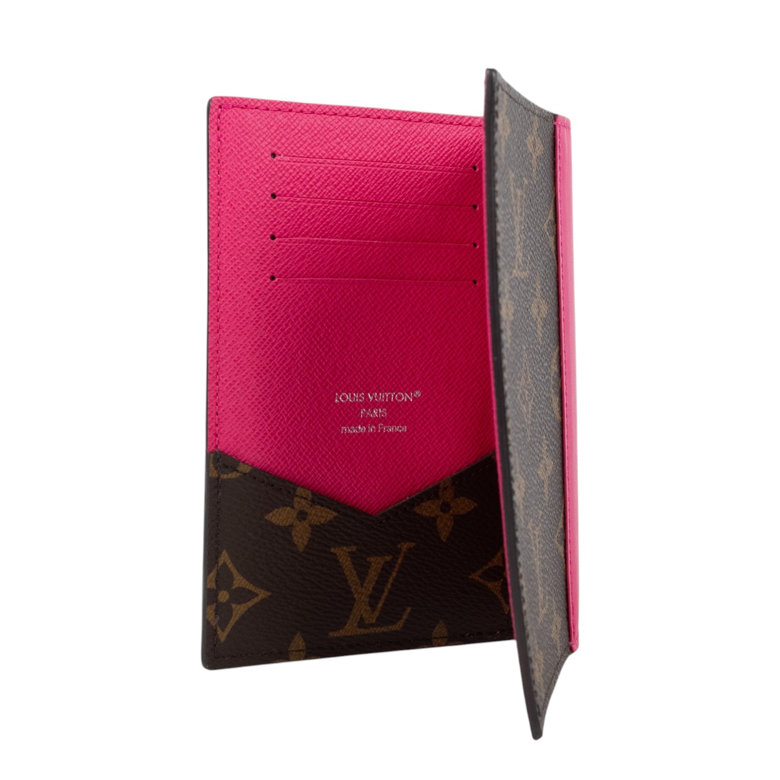 路易威登 LOUIS VUITTON 護照套 Monogram 帆布 M12825 晶片款 粉原花護照套 無附屬品