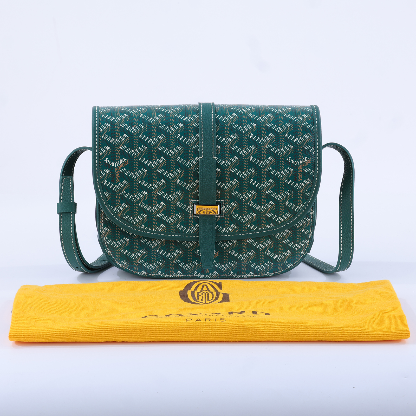 高雅德 GOYARD Belvédère PM 小型 馬鞍包 肩背包 斜背包 BELVE3PMLTY 綠Belvedere PM 防塵袋
