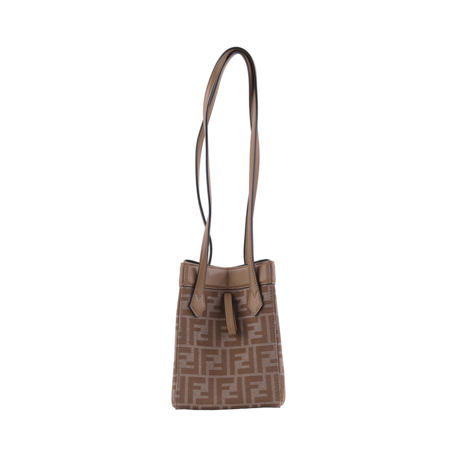 芬迪 FENDI 迷你 Origami 水桶包 8BS083AFPM 淺咖 MINI Origami 水桶包 無附屬品