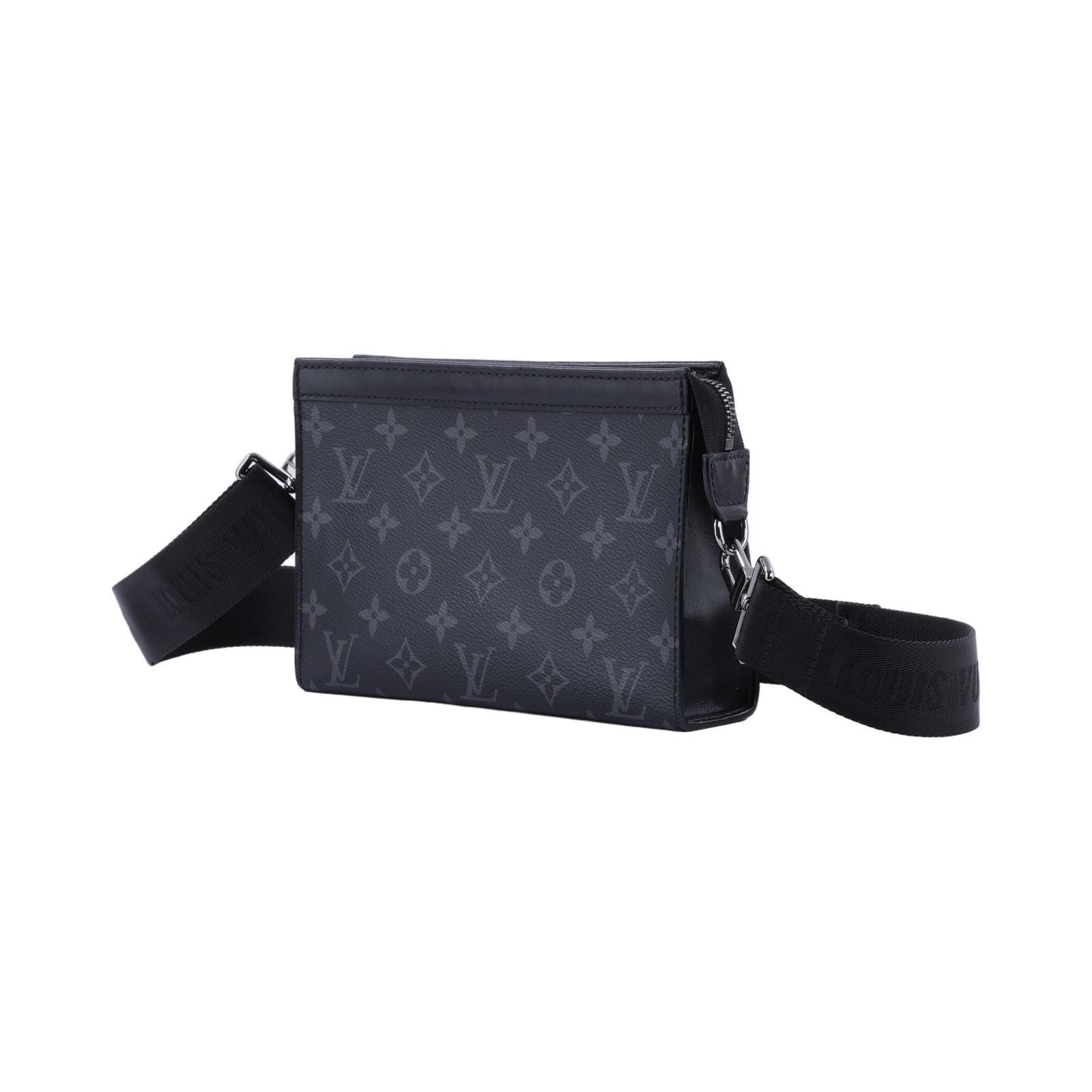 路易威登 LOUIS VUITTON Gaston 隨身錢包 肩背 Eclipse Reverse塗層帆布 黑色 M81124 晶片款  原廠盒子/防塵袋/背帶/購買證明