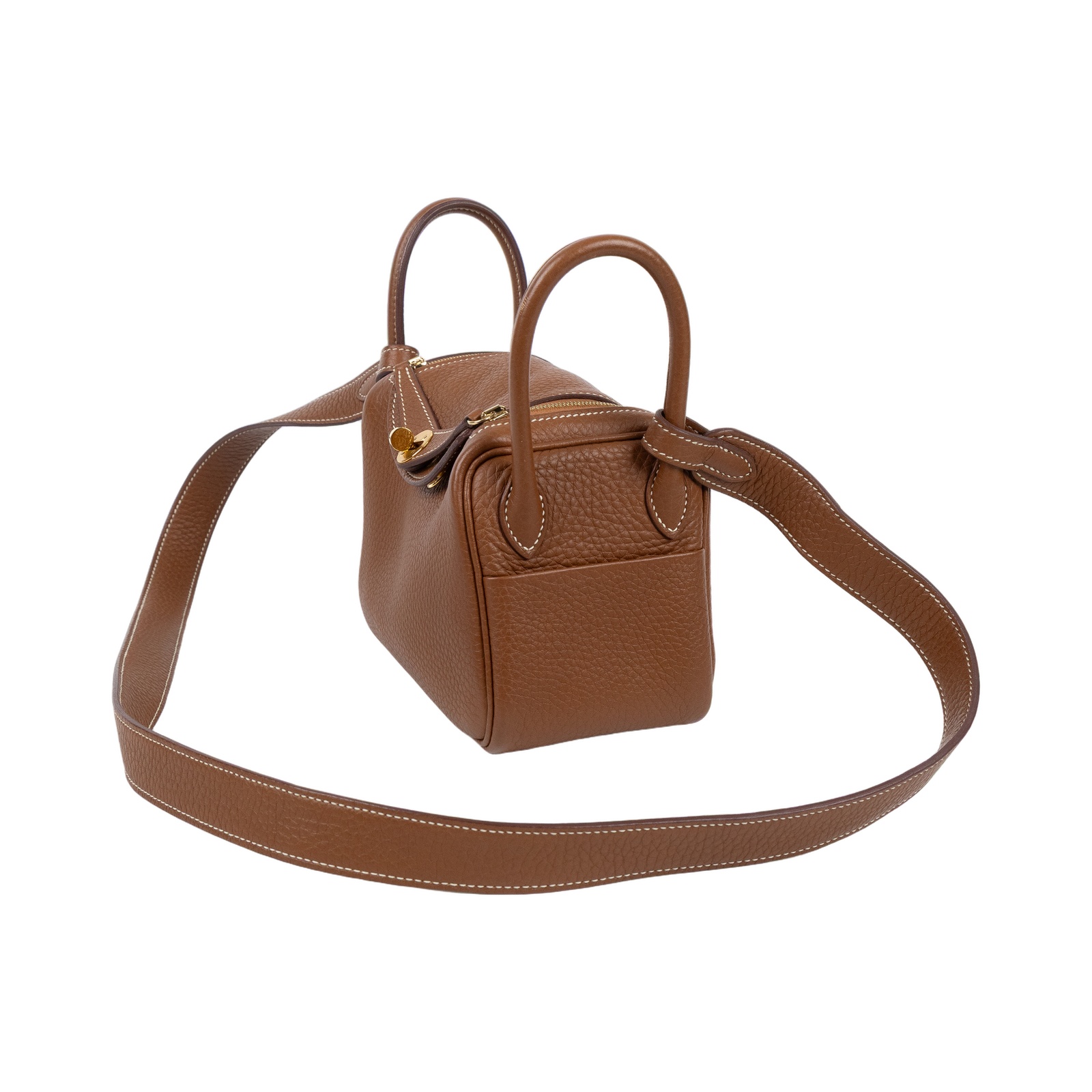 愛馬仕 Hermes Lindy 琳迪包 迷你 LDM UPY 814 YA U刻 金棕金LINDY MINI 無附屬品
