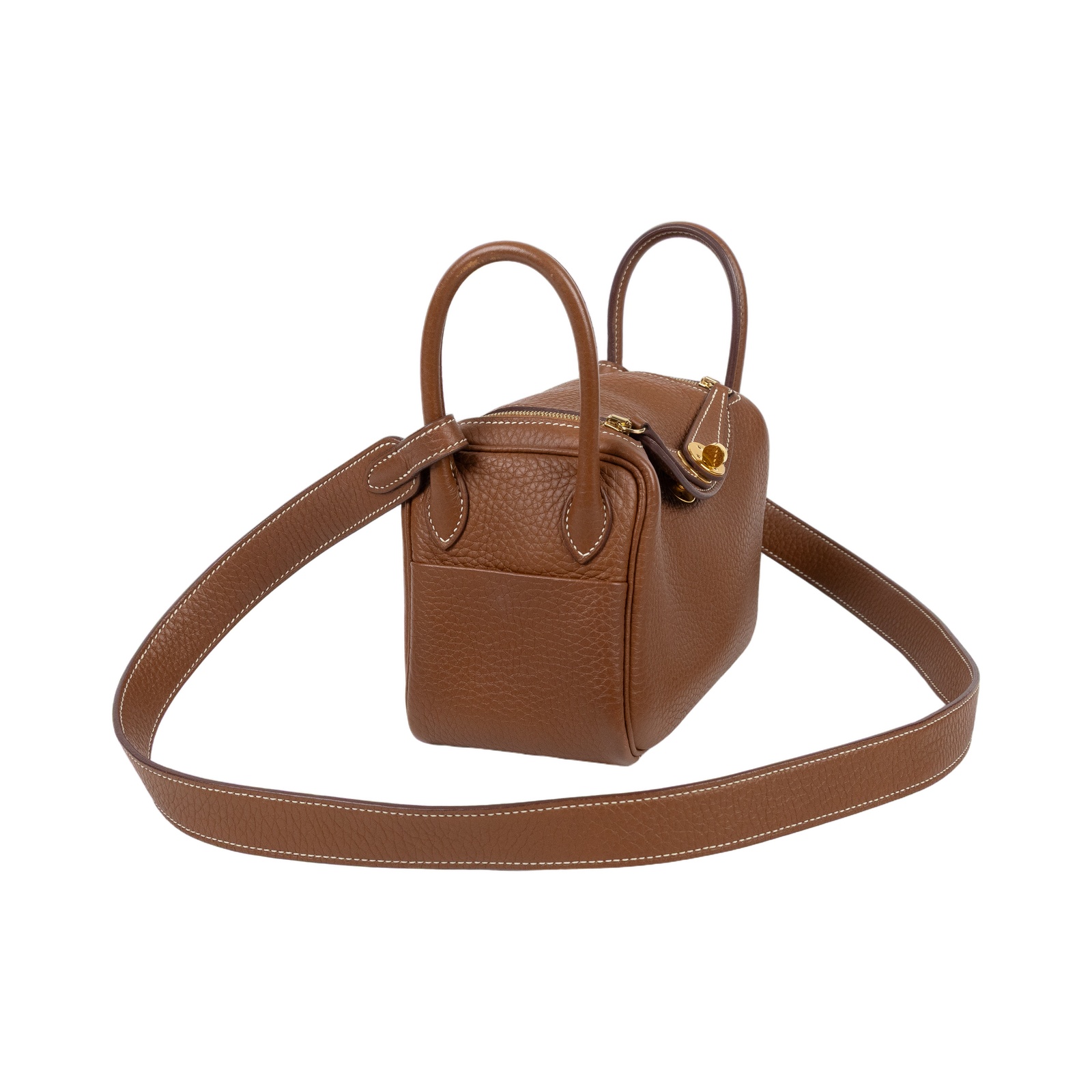 愛馬仕 Hermes Lindy 琳迪包 迷你 LDM UPY 814 YA U刻 金棕金LINDY MINI 無附屬品