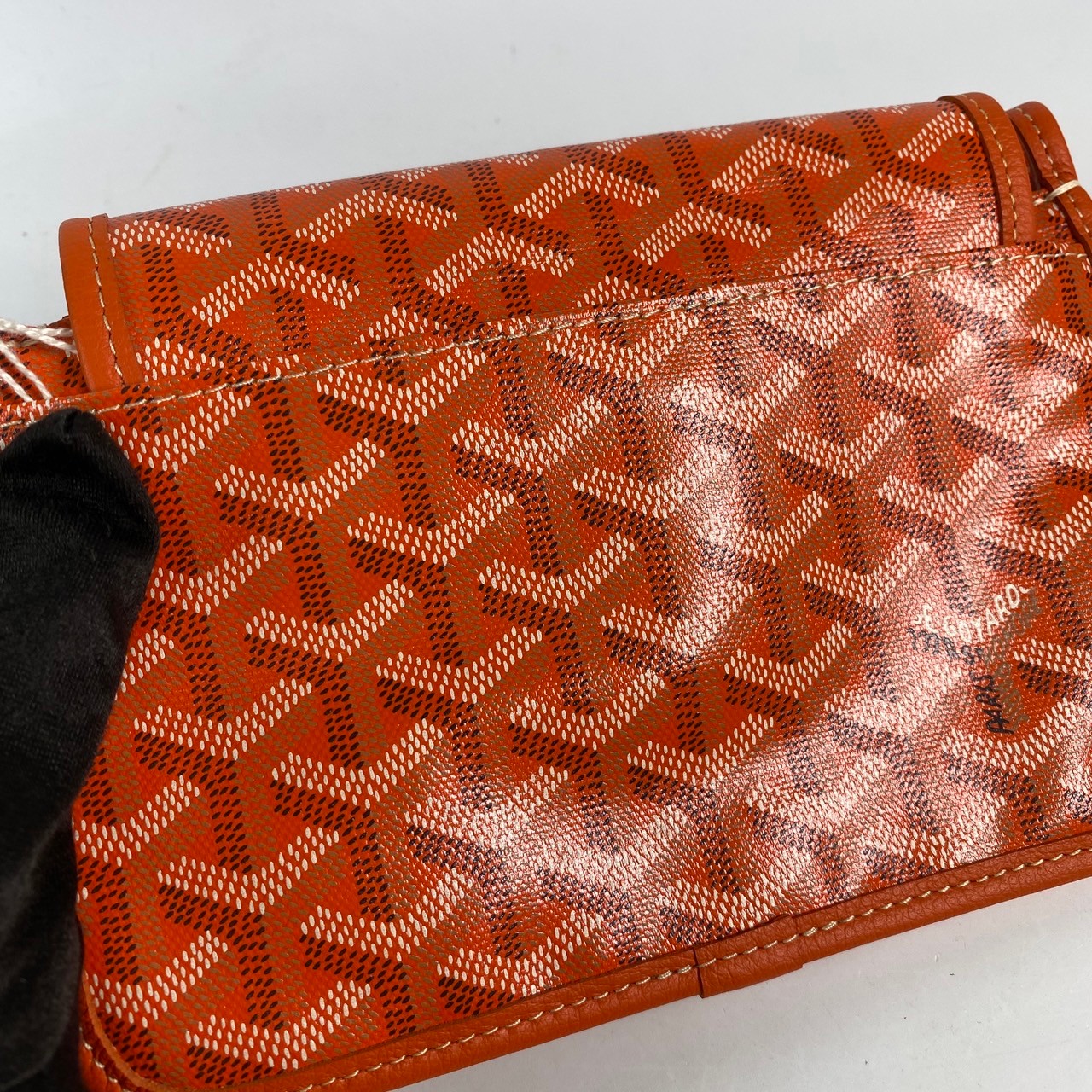 高雅德 GOYARD Plumet Pocket Wallet 肩背 隨身錢包 PLUMETPMLTY 橘色PLUMET斜背包