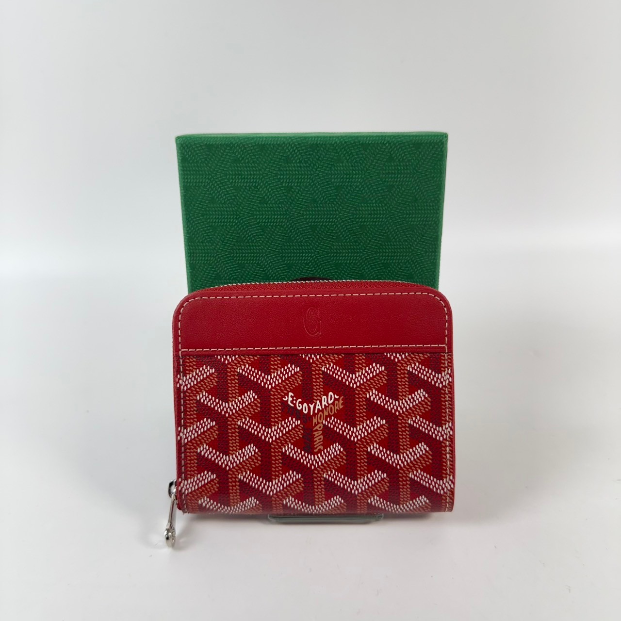 高雅德 GOYARD Matignon PM Wallet 錢包 拉鍊 短夾 MATIGNPMLTY 紅色拉鍊短夾 原廠盒子/防塵袋