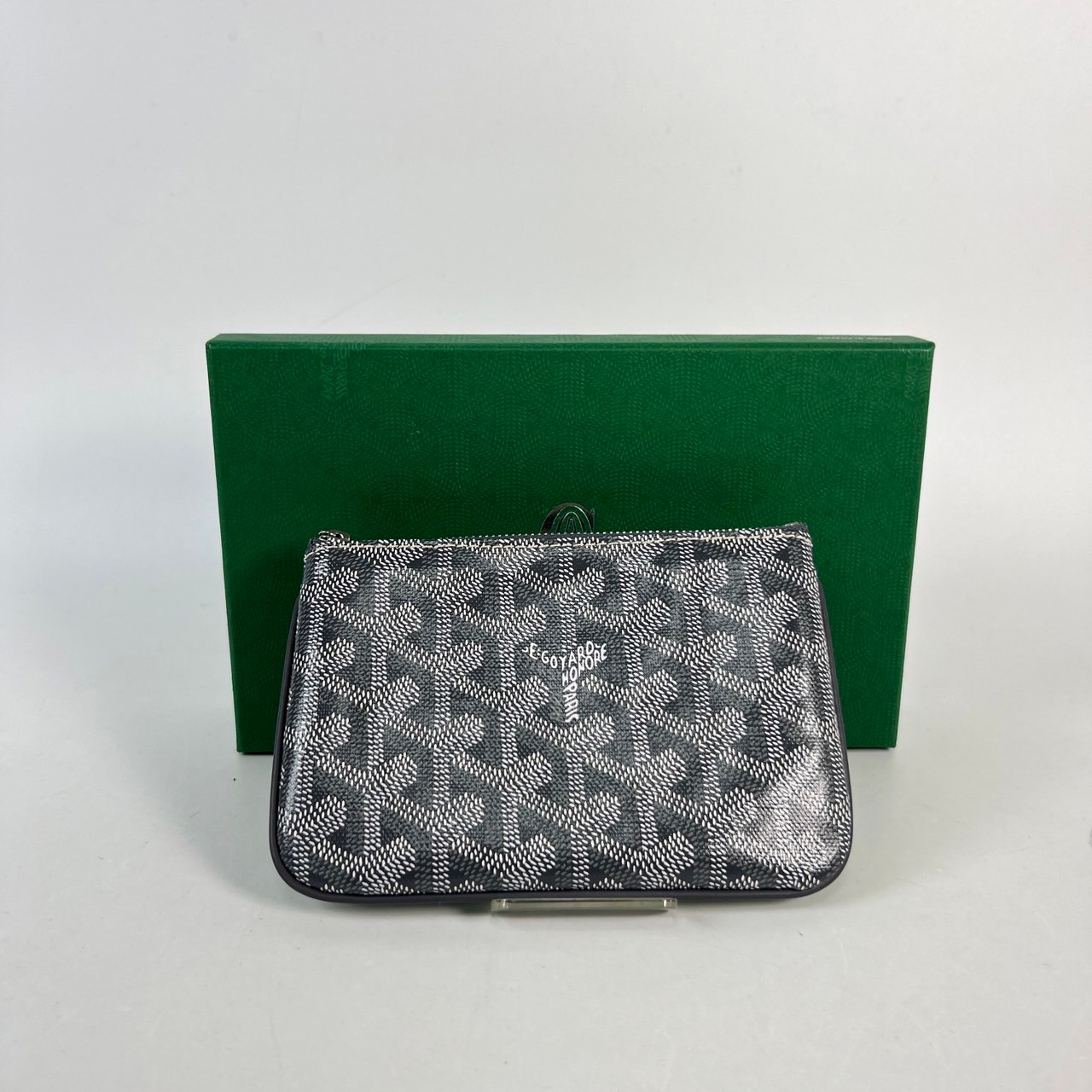 高雅德 GOYARD Sénat Nano Key Pouch 鑰匙包 SENAPCNANTY 灰色POUCH MINI 原廠盒子/防塵袋