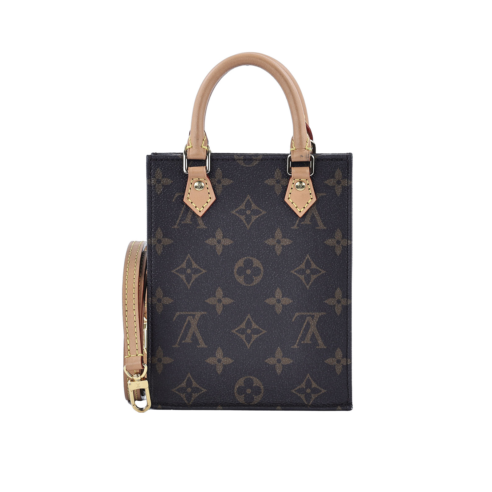 路易威登 LOUIS VUITTON Petit Sac Plat 經典帆布 斜背包 M69442 晶片款 原花迷你琴譜包 防塵袋/原廠盒子/購買證明