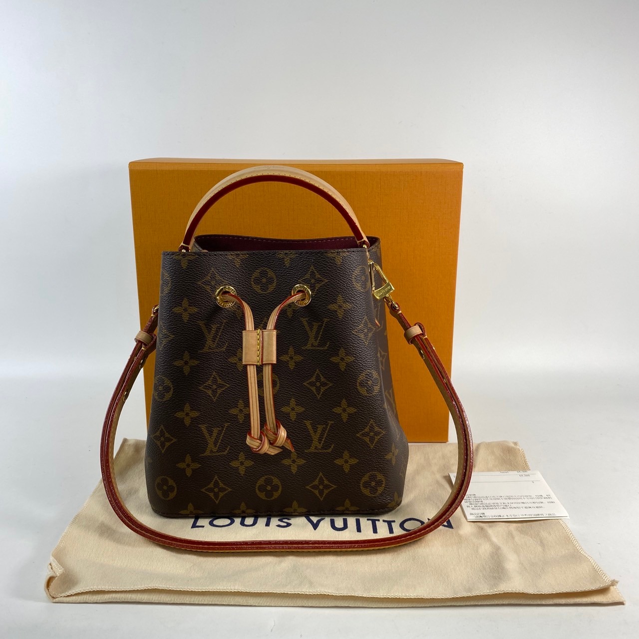 路易威登 LOUIS VUITTON Néonoé BB 經典帆布 束口水桶包 M46581 晶片款 原花NEONOE BB 原廠盒子/防塵袋/購買證明/背帶