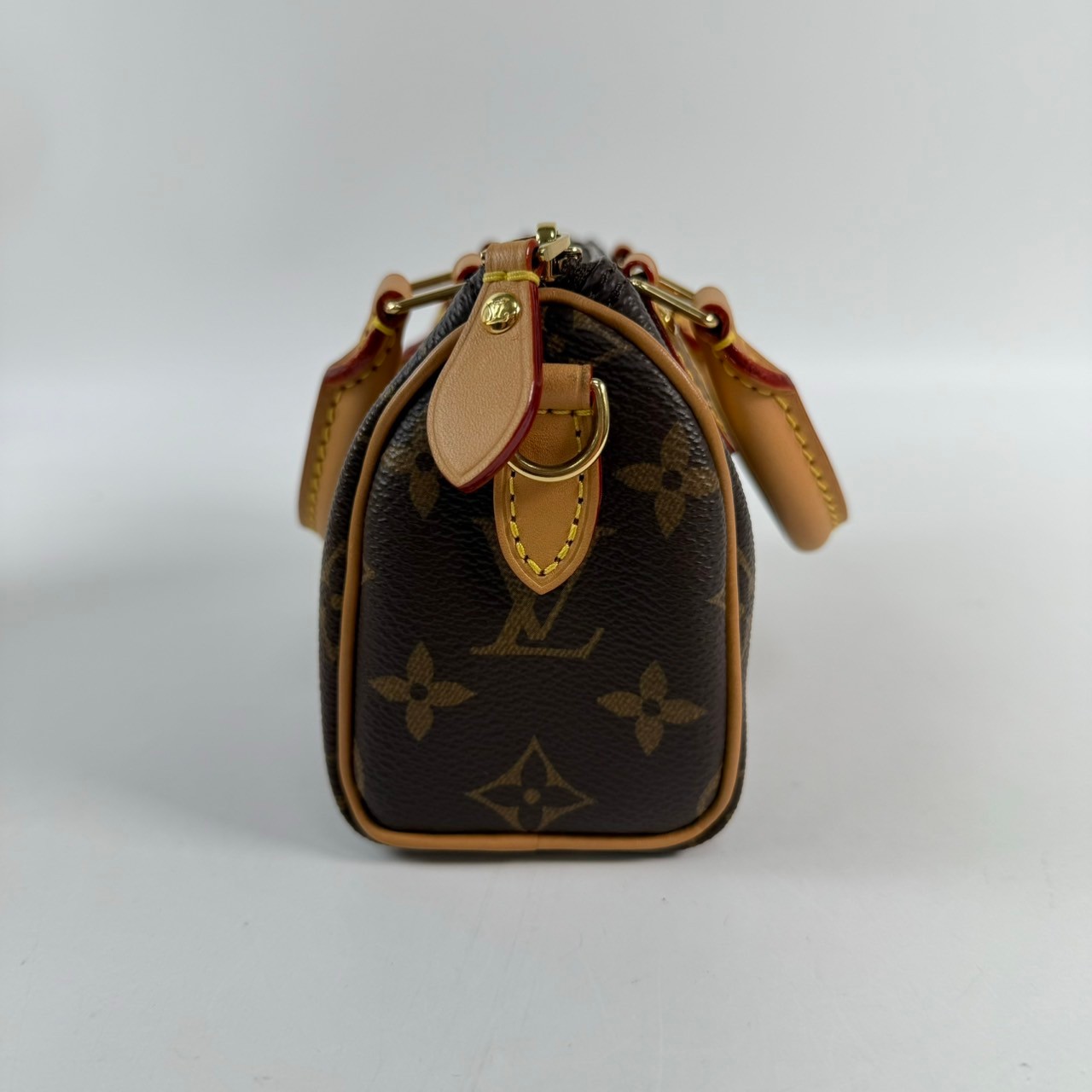 路易威登 LOUIS VUITTON Nano Speedy 原花 手提 肩背包 M81085 原花NANO SPEEDY 原廠盒子/防塵袋/購買證明/背帶