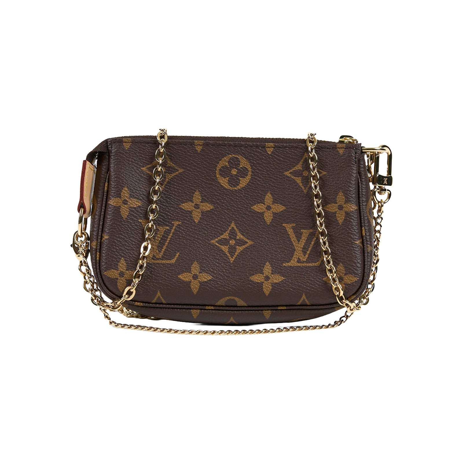 路易威登 LOUIS VUITTON Monogram塗層帆布 鏈帶 迷你小皮包 M82510 原花MINI POCHETTE雙鍊包 原廠盒子/防塵袋