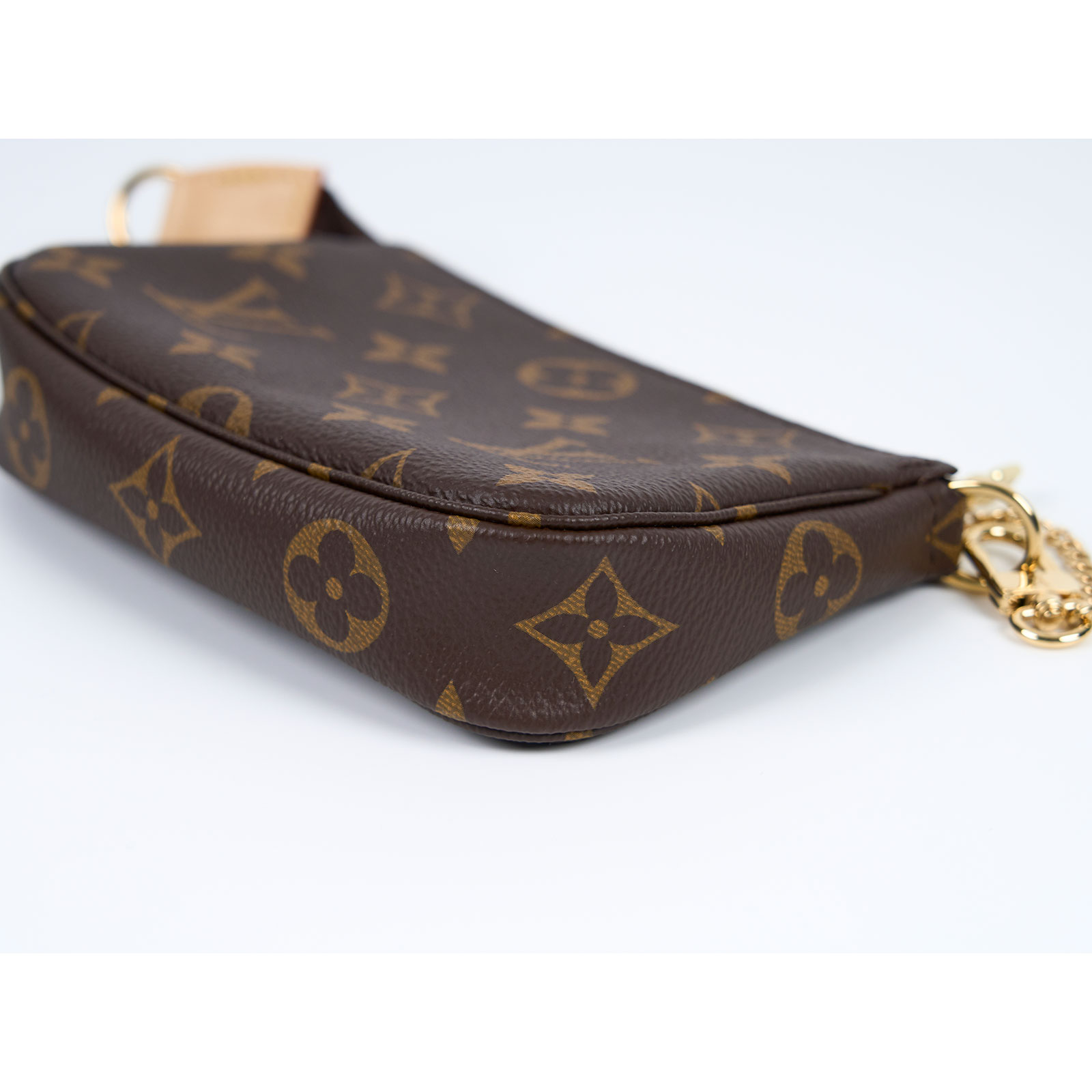 路易威登 LOUIS VUITTON Monogram塗層帆布 鏈帶 迷你小皮包 M82510 原花MINI POCHETTE雙鍊包 原廠盒子/防塵袋