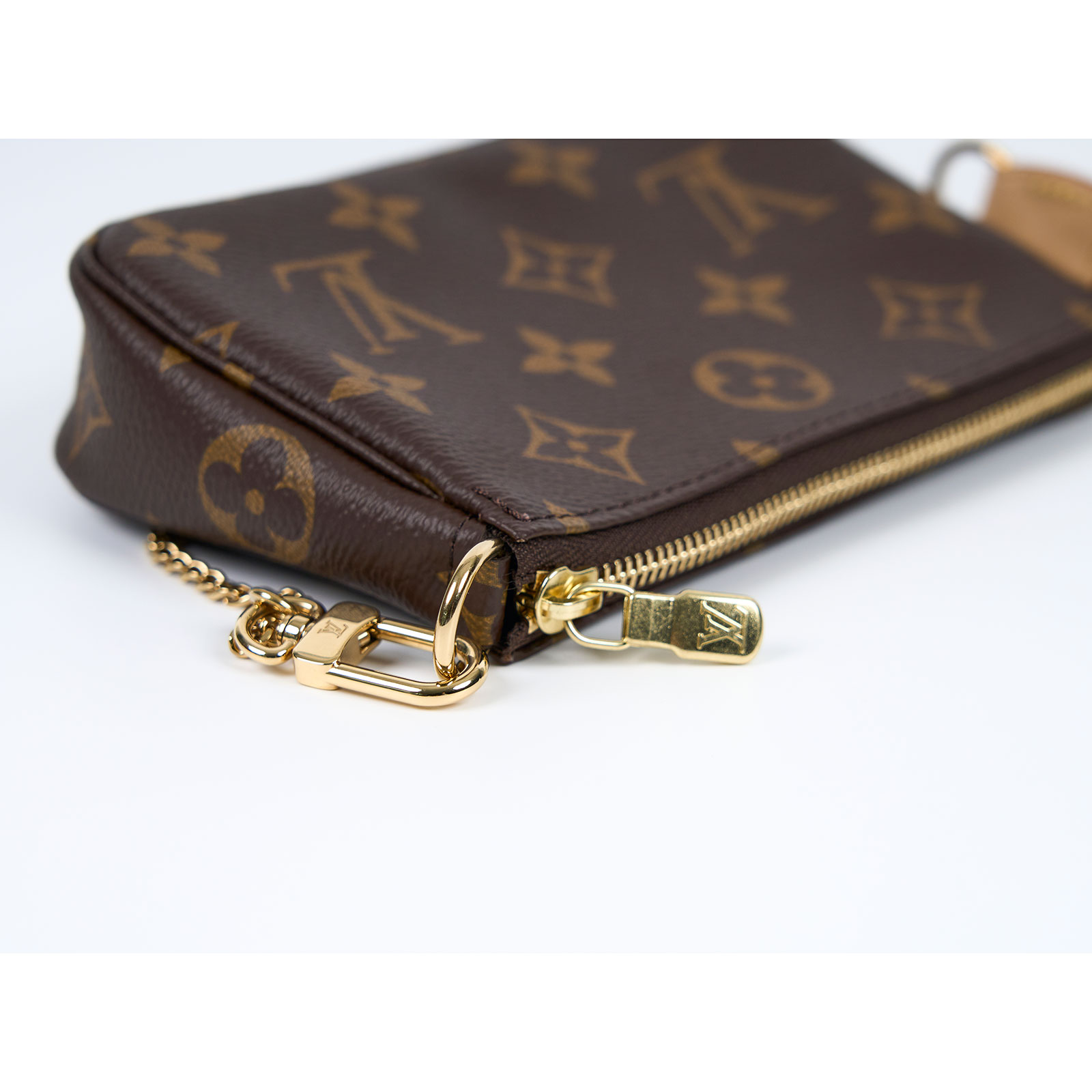 路易威登 LOUIS VUITTON Monogram塗層帆布 鏈帶 迷你小皮包 M82510 原花MINI POCHETTE雙鍊包 原廠盒子/防塵袋