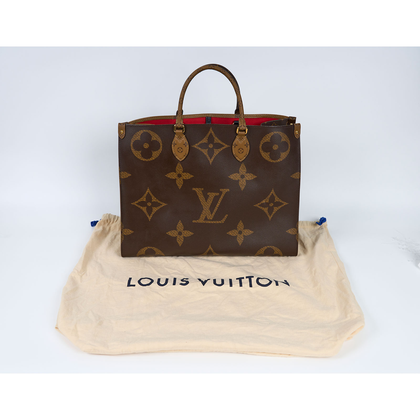 路易威登 LOUIS VUITTON OnTheGo GM 購物袋 老花 手提包 M45320 原花 ON THE GO GM 防塵袋