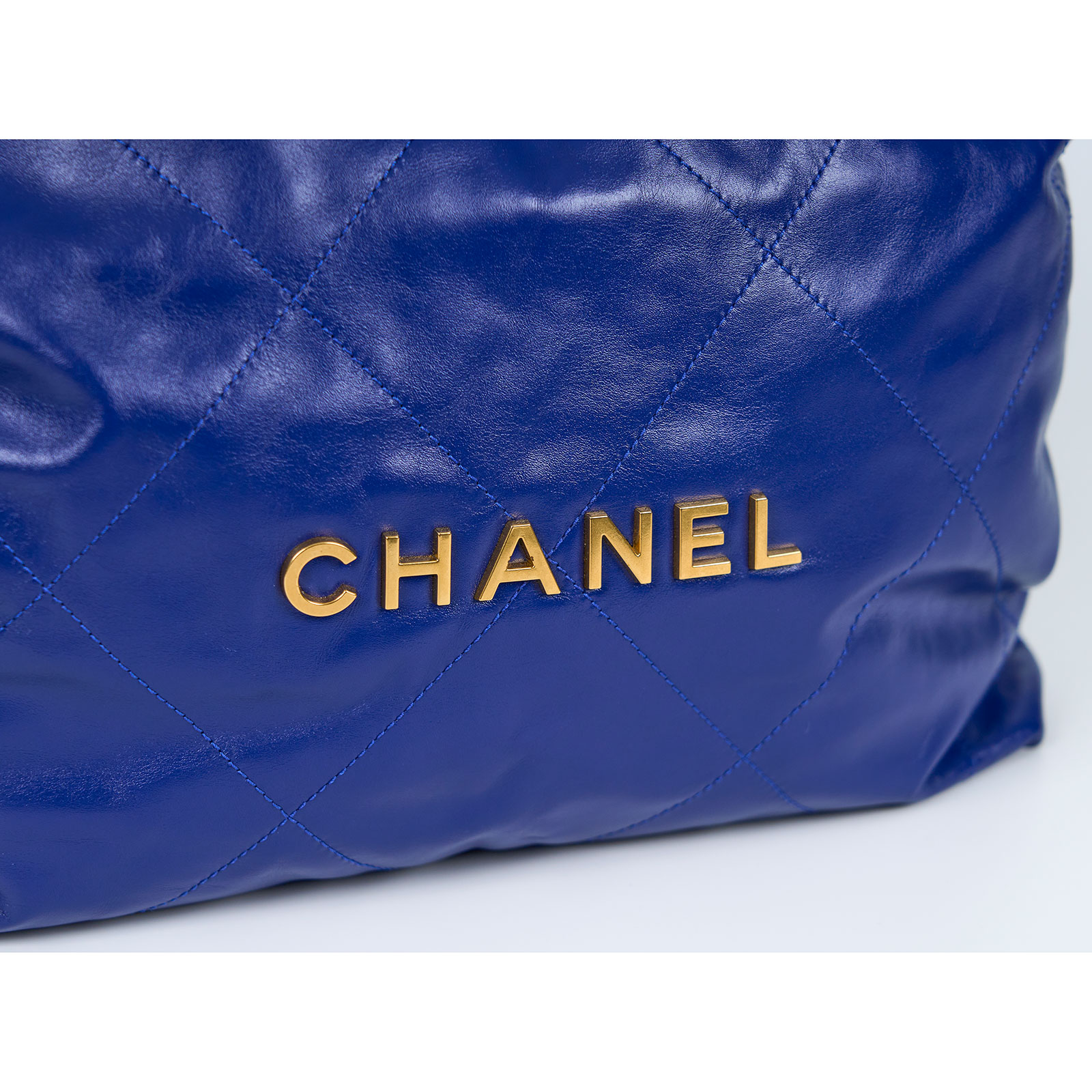 香奈兒 CHANEL 22 小型 束口包 AS3260 晶片款 閃電藍22包 小號 防塵袋 /購買證明正本