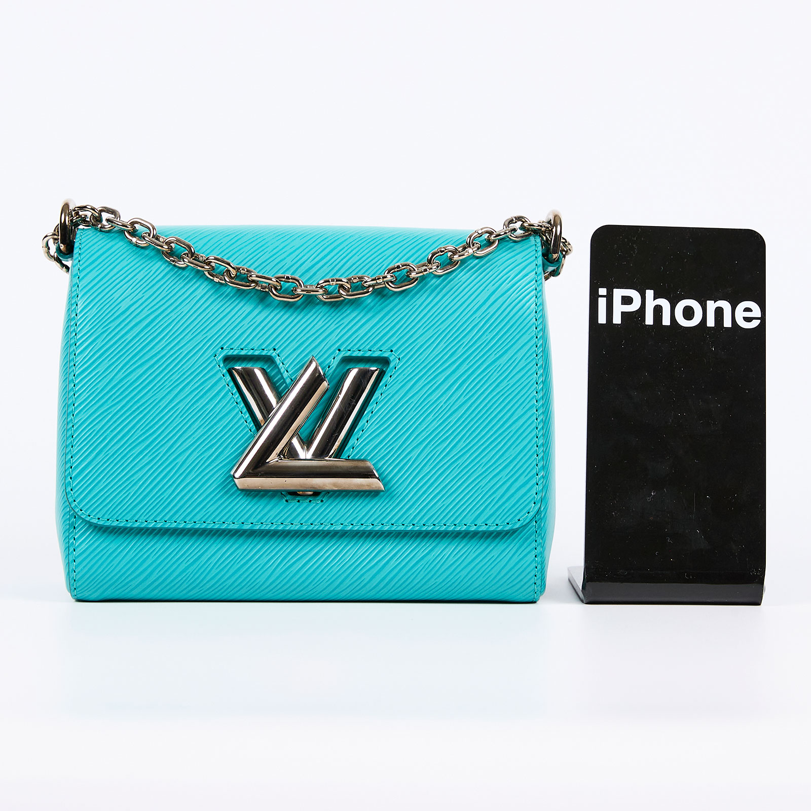 路易威登 LOUIS VUITTON Twist PM Epi粒面皮革 單肩包 粉紅色  綠松石色 TWIST PM 防塵袋/鏡子