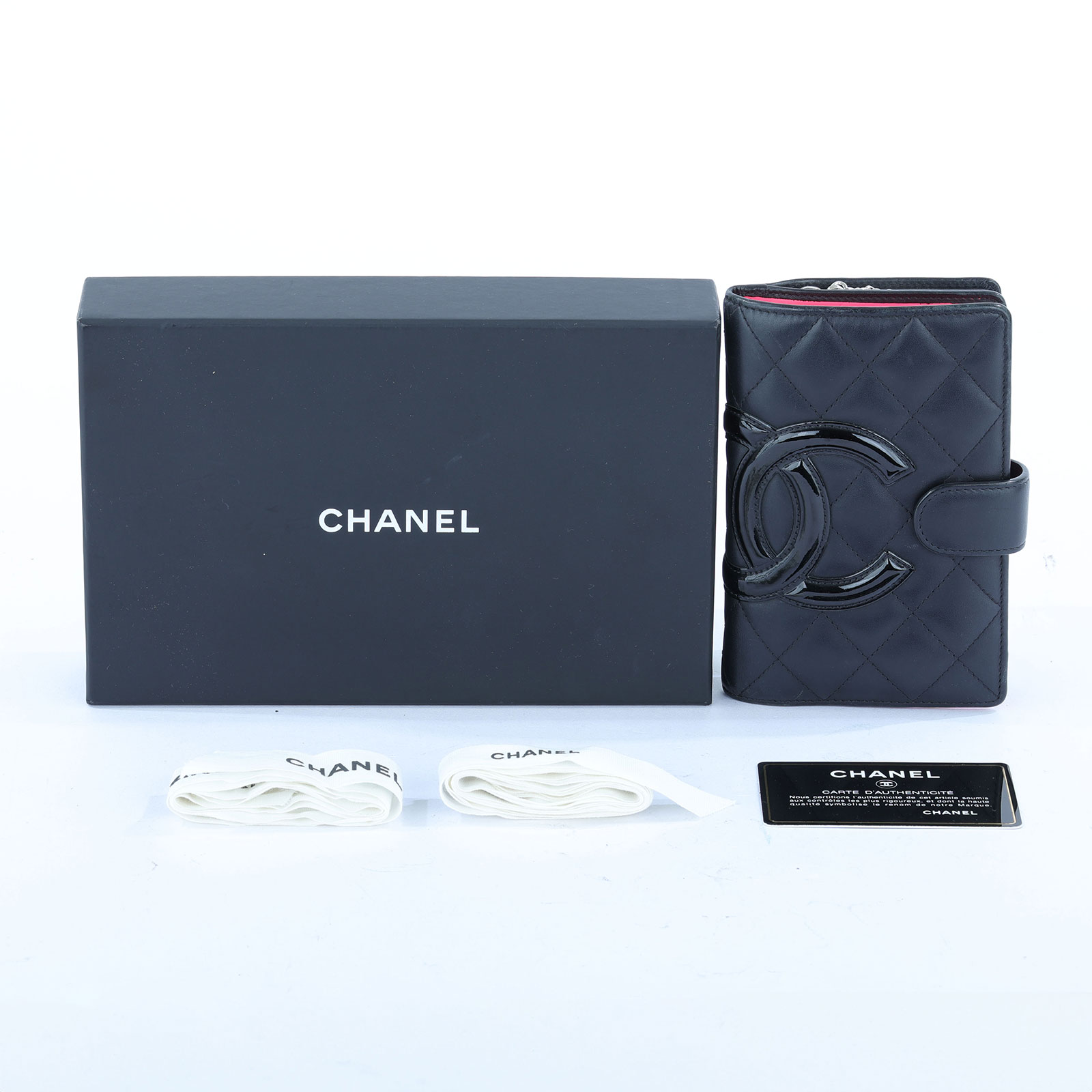 香奈兒 CHANEL Cambon 錢包 短夾 A50080 黑Cambon雙折短夾 原廠盒子/保卡