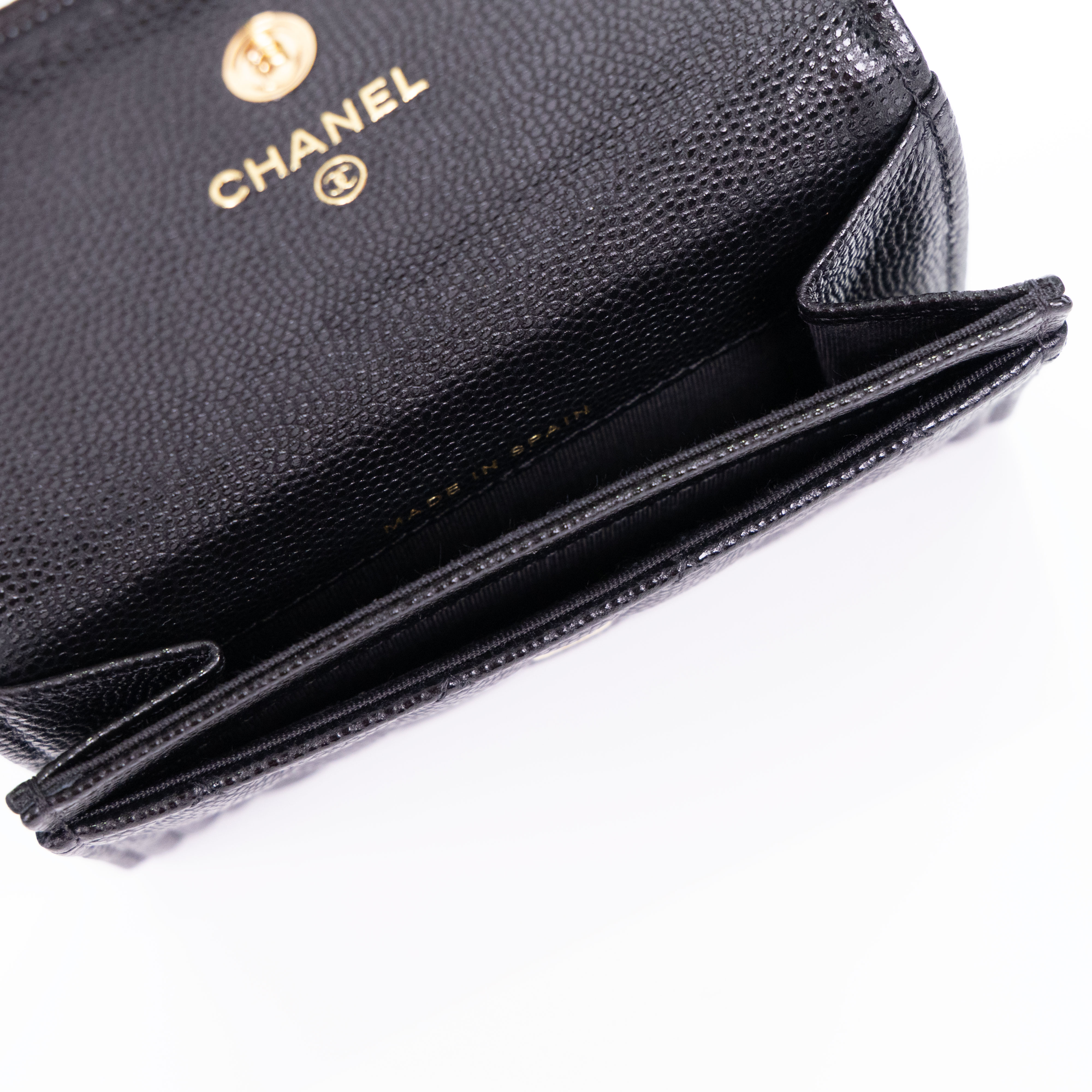 香奈兒 CHANEL BOY 口蓋卡片夾 小羊皮 卡夾 A80603 31開黑金荔枝BOY翻蓋卡夾 防塵袋