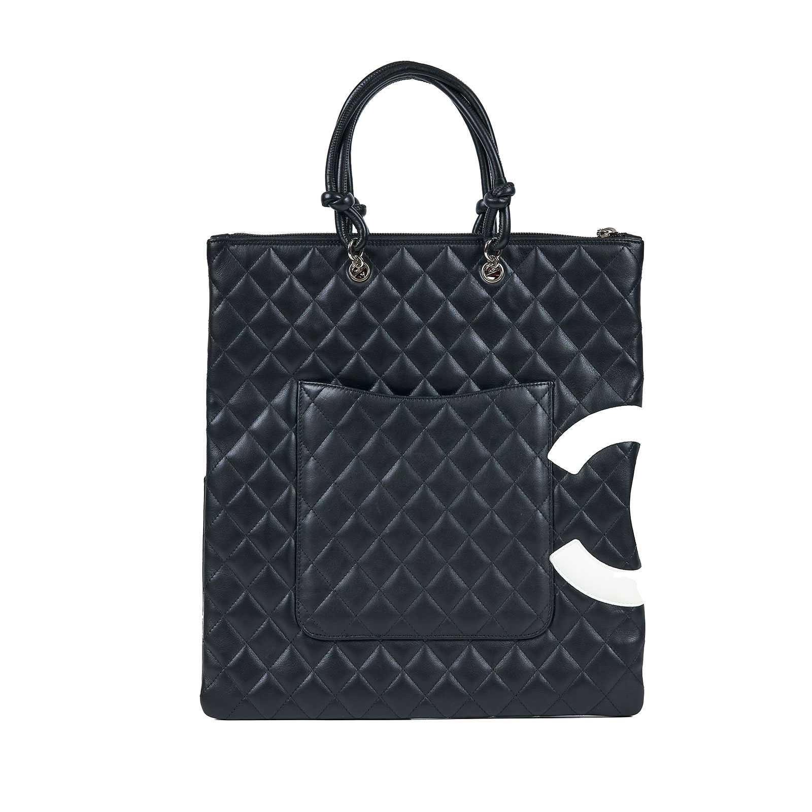 香奈兒 CHANEL Cambon Flat Tote Bag 托特包 A28126 ☆黑康朋扁形托特包 防塵袋/保證卡