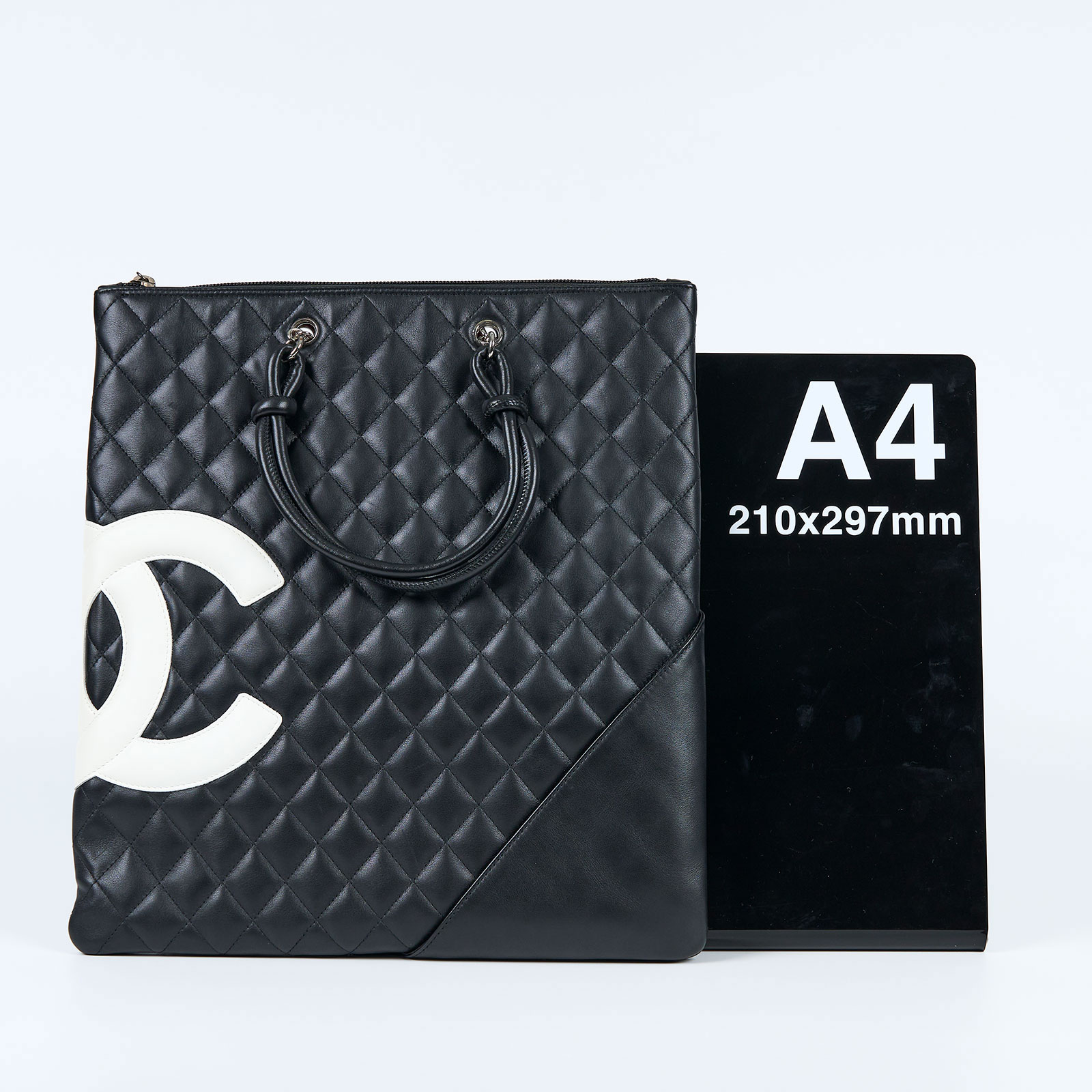 香奈兒 CHANEL Cambon Flat Tote Bag 托特包 A28126 ☆黑康朋扁形托特包 防塵袋/保證卡