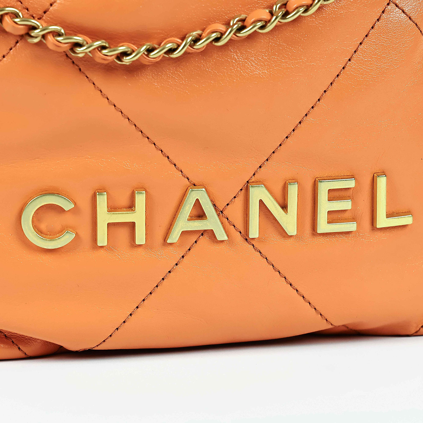 香奈兒 CHANEL 22 迷你 束口包 AS3980 晶片款 泰奶金22 MINI 防塵袋/原廠盒子