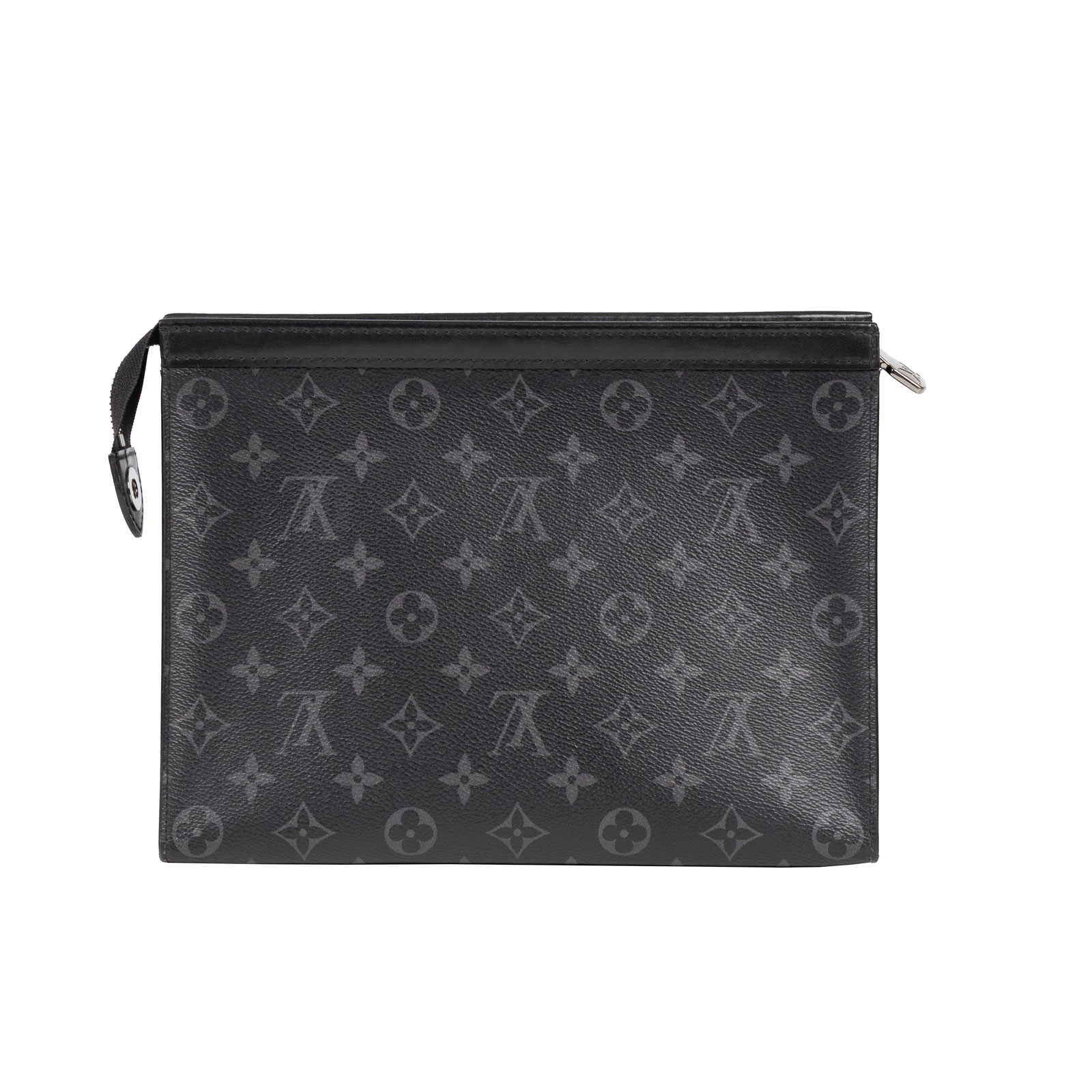 路易威登 LOUIS VUITTON Pochette Voyage MM 塗層帆布 手拿包 黑色 M61692 晶片款  原廠盒子/購買證明正本/台灣發票