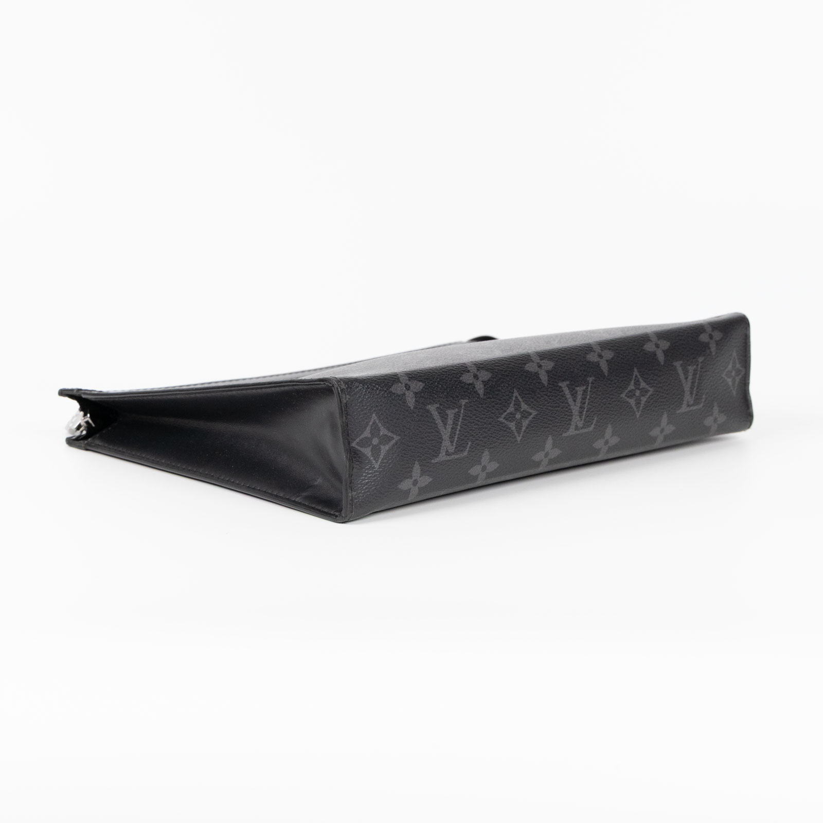 路易威登 LOUIS VUITTON Pochette Voyage MM 塗層帆布 手拿包 黑色 M61692 晶片款  原廠盒子/購買證明正本/台灣發票