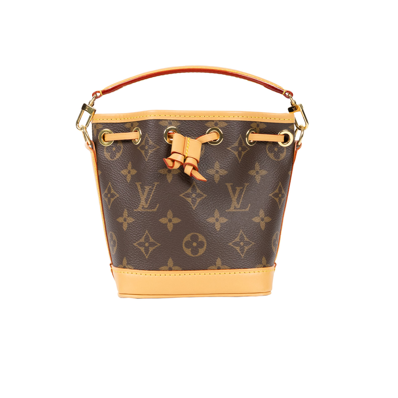 路易威登 LOUIS VUITTON Nano Noé 原花 束口水桶包 M81266 晶片款 原花NANO NOE水桶包 原廠盒子/防塵袋/購買證明正本