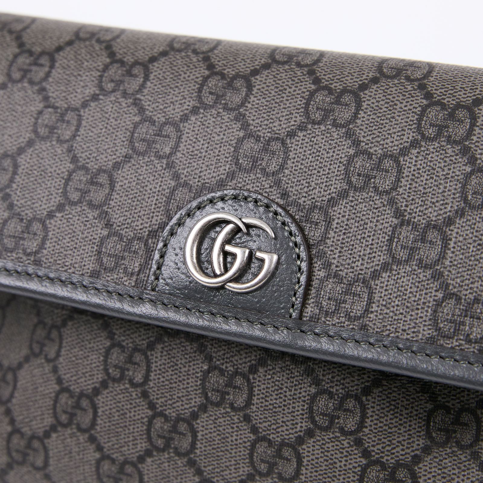 古馳 GUCCI Ophidia 小型 腰包 752597 灰GG男用腰包 防塵袋