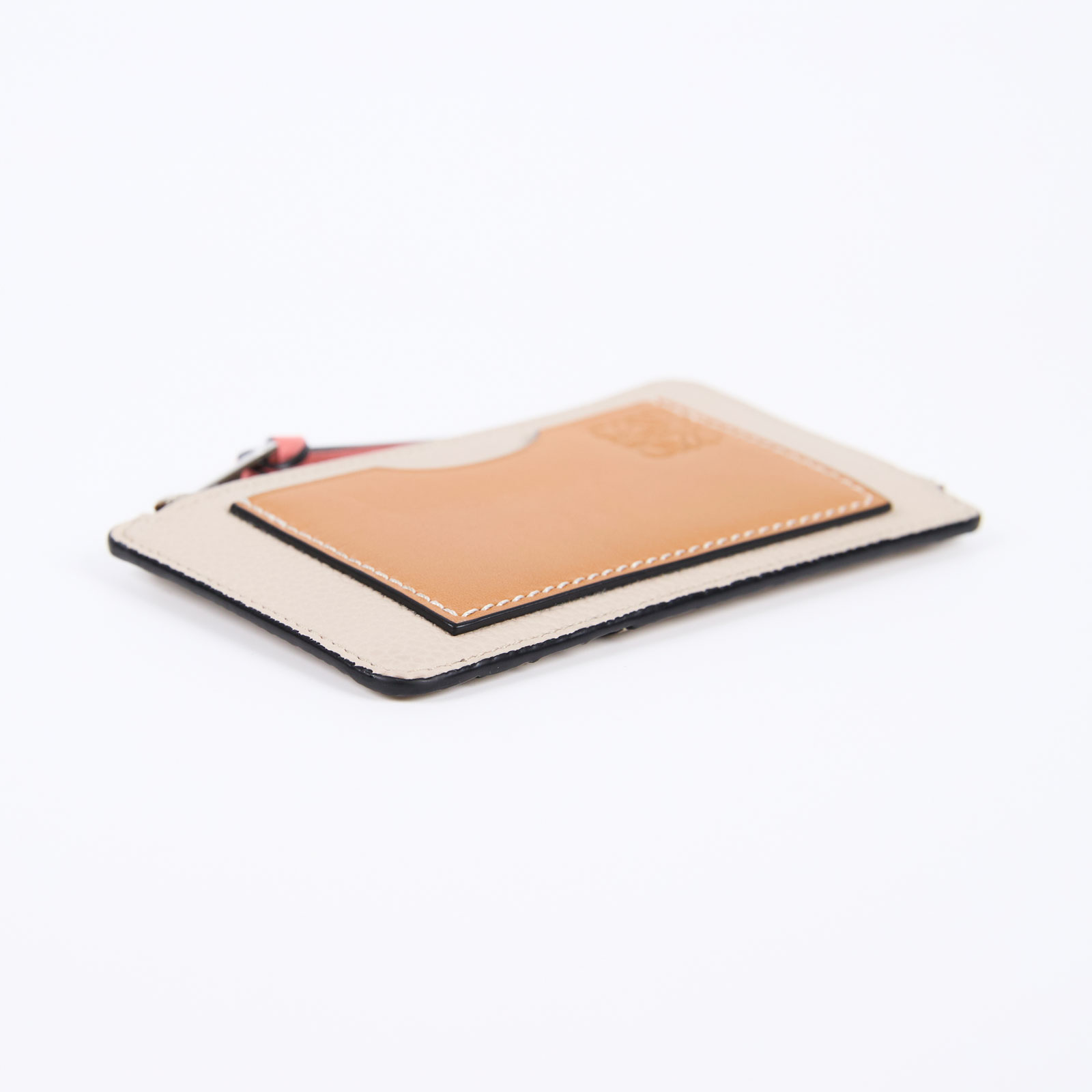 羅意威 LOEWE Coin cardholder 零錢 卡夾 C660Z40X07 焦糖拚沙色拉鍊卡夾 原廠盒子