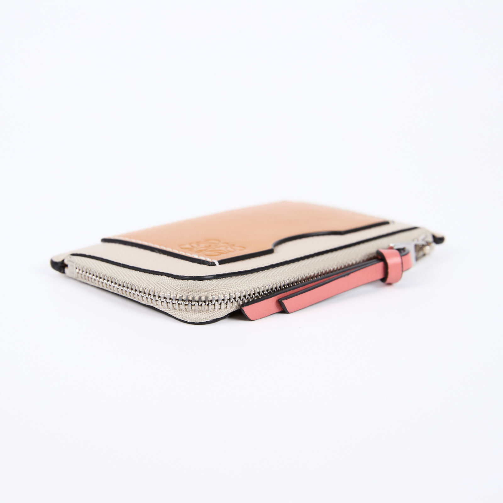 羅意威 LOEWE Coin cardholder 零錢 卡夾 C660Z40X07 焦糖拚沙色拉鍊卡夾 原廠盒子