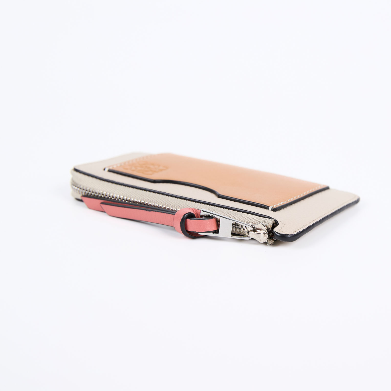 羅意威 LOEWE Coin cardholder 零錢 卡夾 C660Z40X07 焦糖拚沙色拉鍊卡夾 原廠盒子