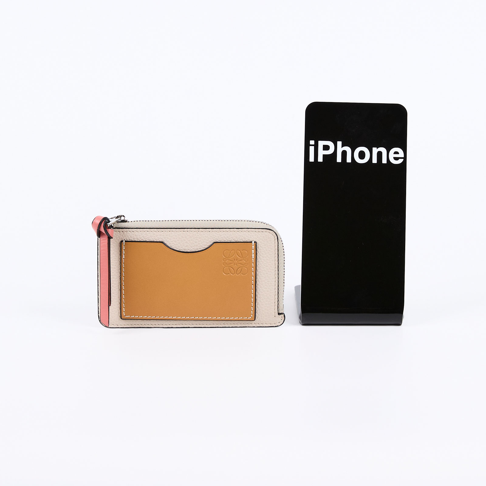 羅意威 LOEWE Coin cardholder 零錢 卡夾 C660Z40X07 焦糖拚沙色拉鍊卡夾 原廠盒子