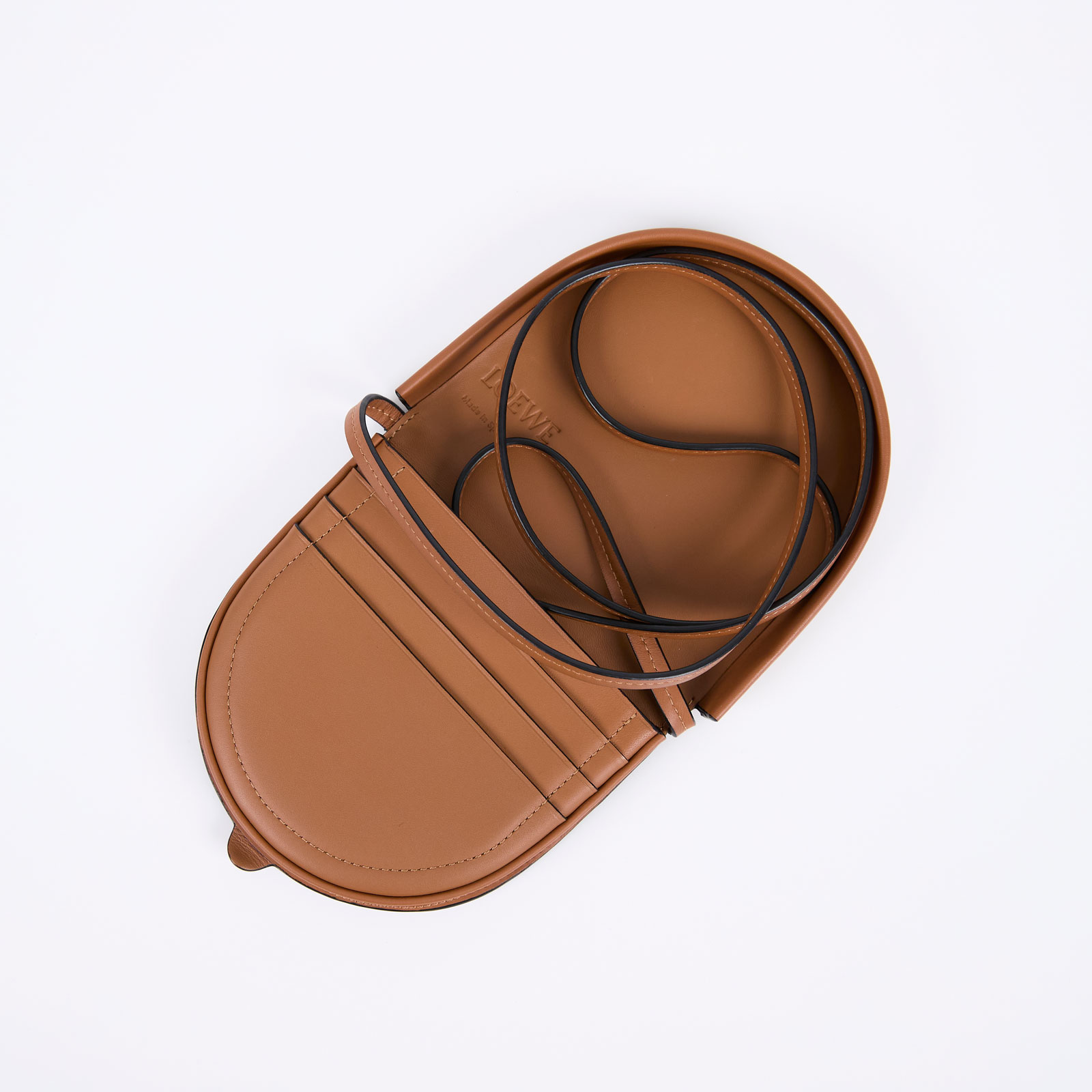 羅意威 LOEWE Heel Pouch Small 小型 頸掛式 零錢包 馬蹄小掛包 C661T14X12 焦糖HEEL肩背包 小號 原廠盒子/防塵袋