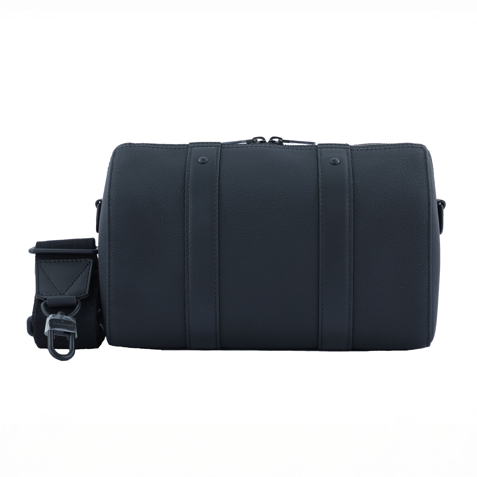 路易威登 LOUIS VUITTON City Keepall 肩背 波士頓包 黑色 M59255 晶片款  原廠盒子/防塵袋/背帶/購買證明正本