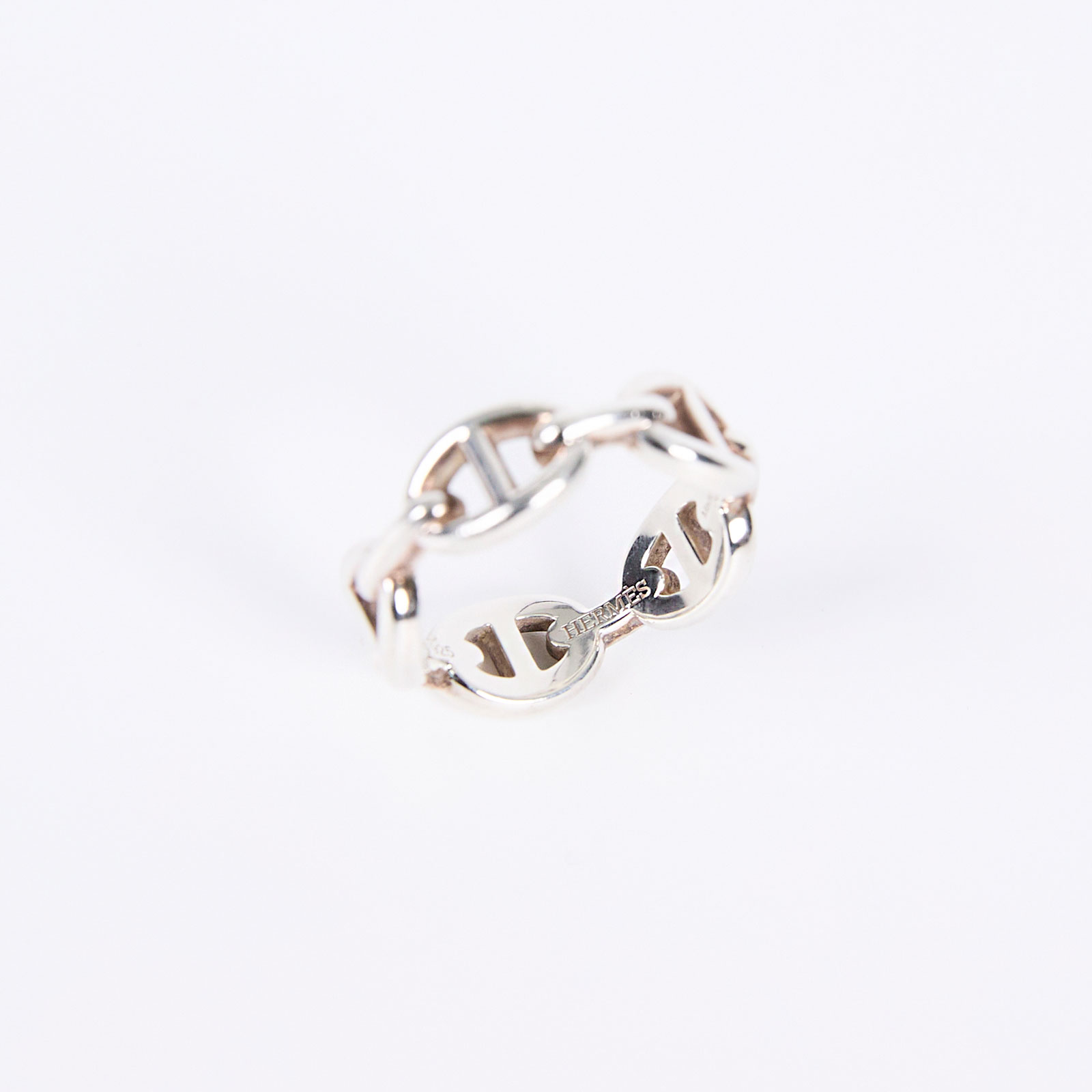 愛馬仕 Hermès Chaine d'ancre Enchainee 豬鼻子 戒指 21W018368 21W018368  原廠盒子
