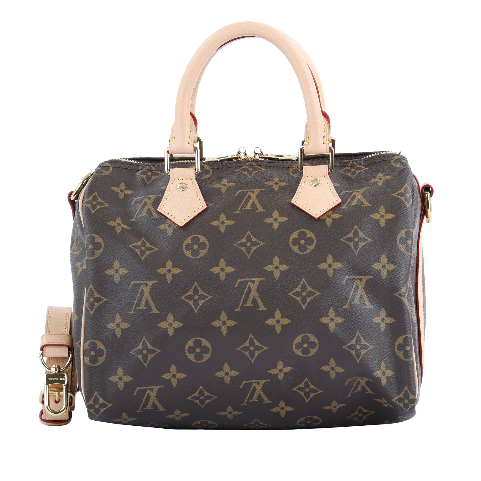 路易威登 LOUIS VUITTON Speedy Bandoulière  25 經典帆布 手提 斜背 波士頓包 M41113 晶片款  防塵袋/鎖組/購買證明正本
