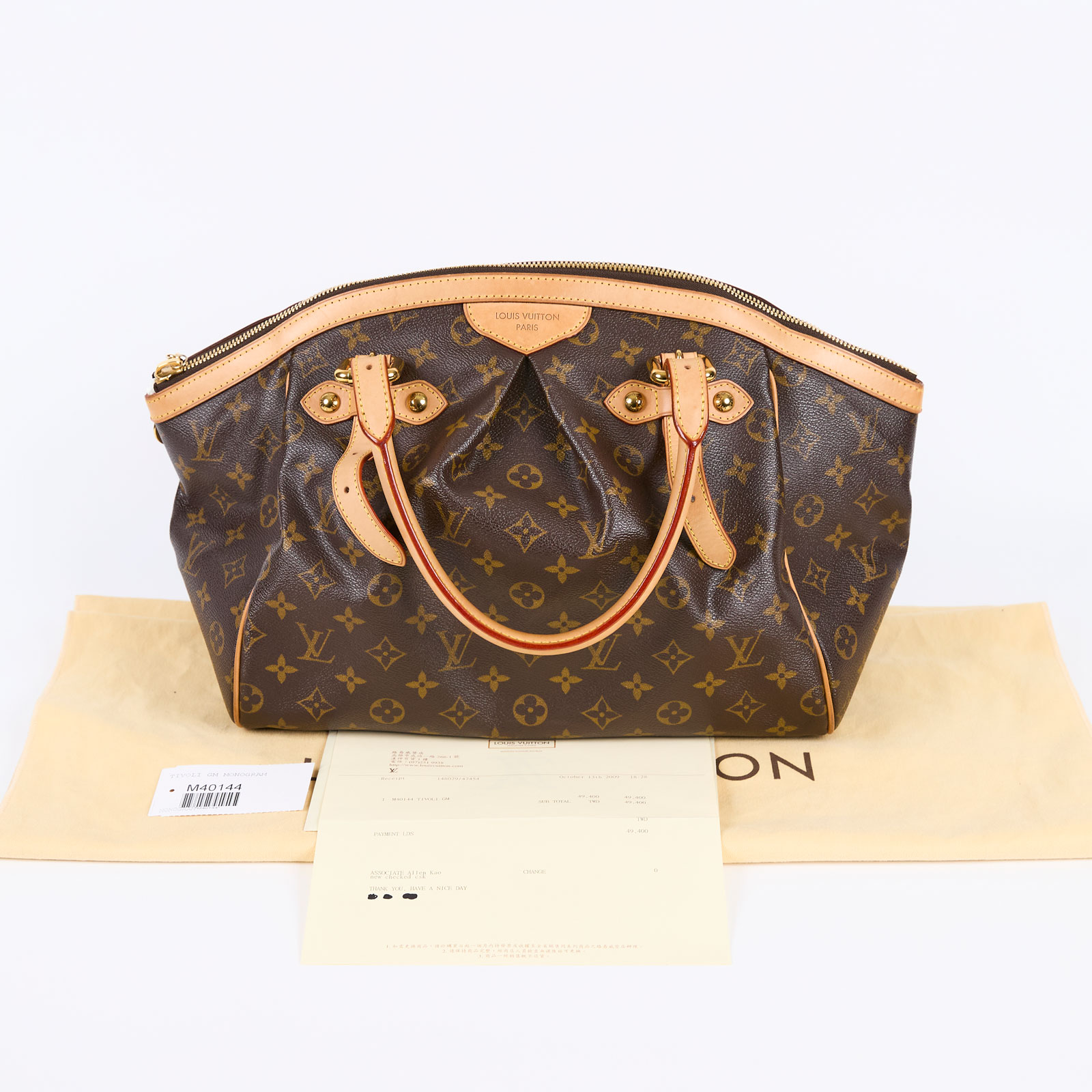路易威登 LOUIS VUITTON Tivoli 手提包 經典帆布 M40144 原花TIVOLI 防塵袋/購買證明正本