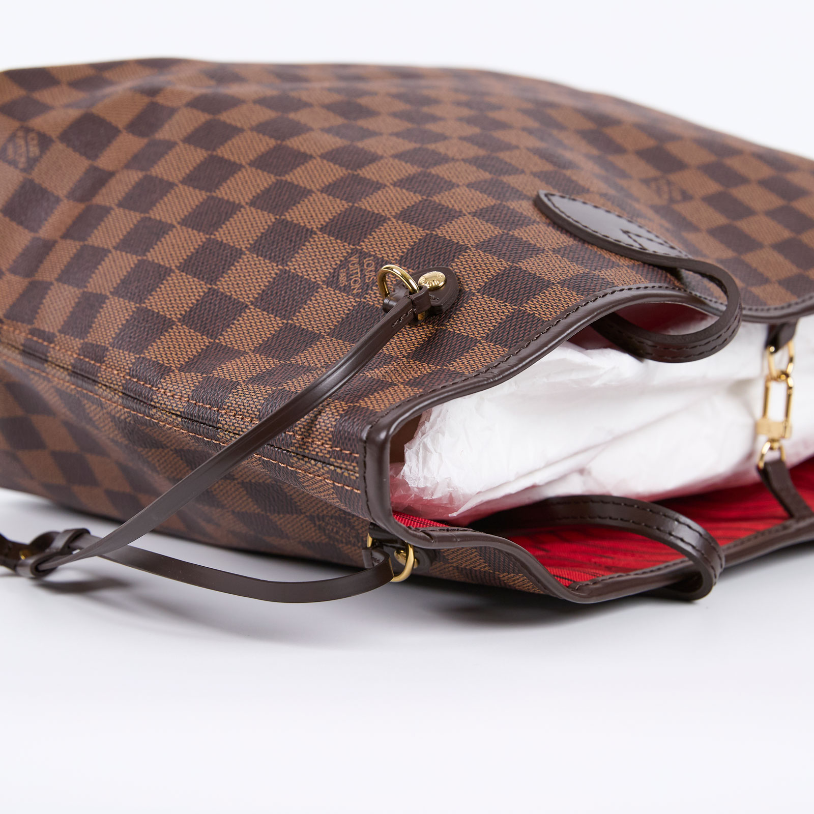 路易威登 LOUIS VUITTON 棕棋盤 Neverfull MM 托特包 N41358 咖棋盤格NEVERFULL MM 防塵袋/內袋